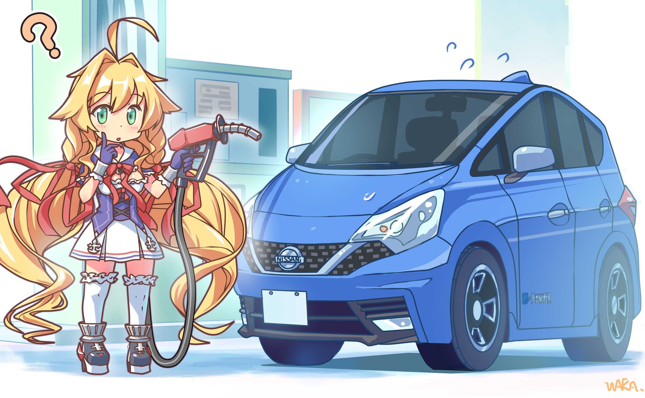 依頼絵(ル・テレメール＆日産ノート)-1