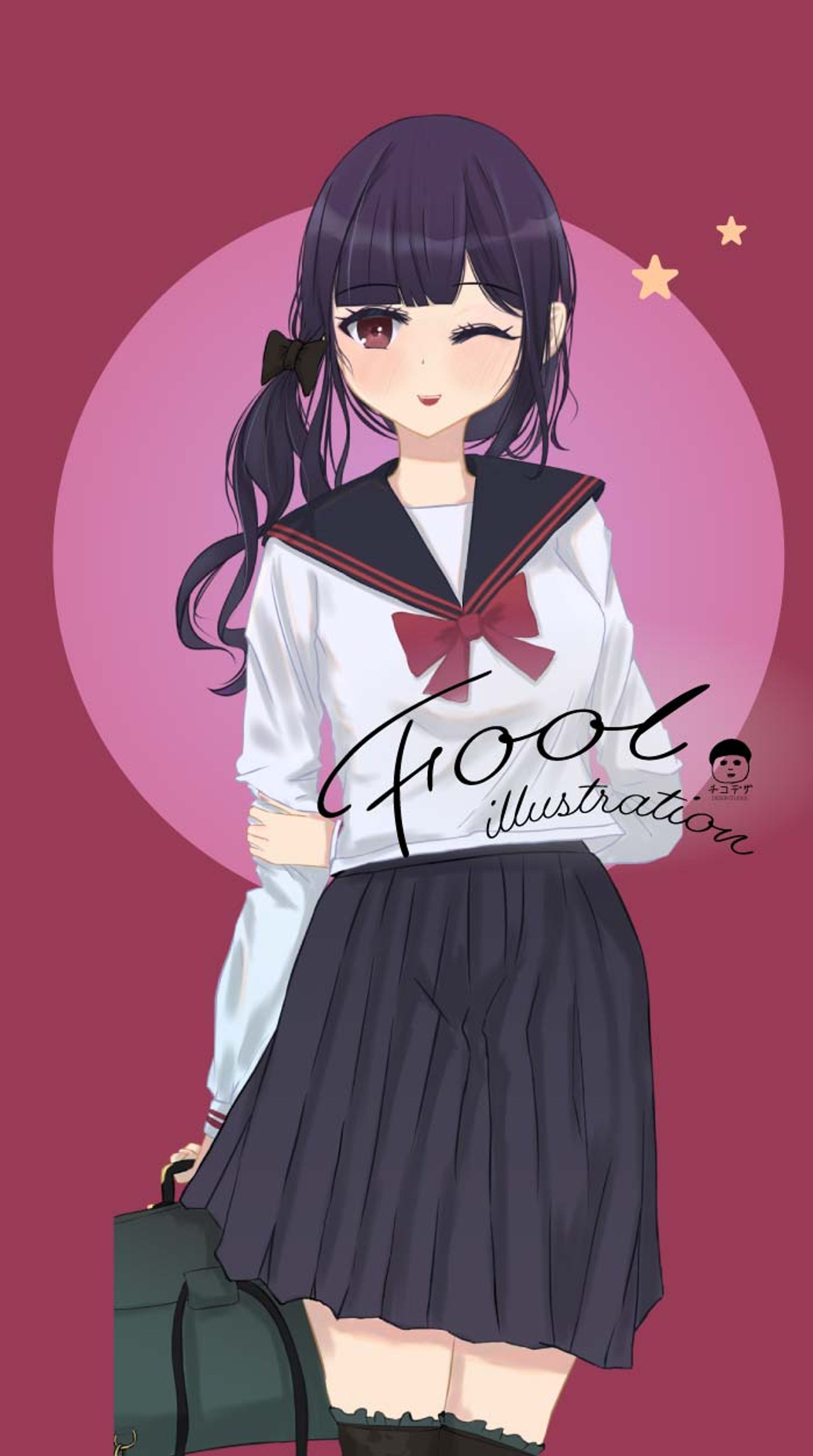 女子学生立ち絵-1