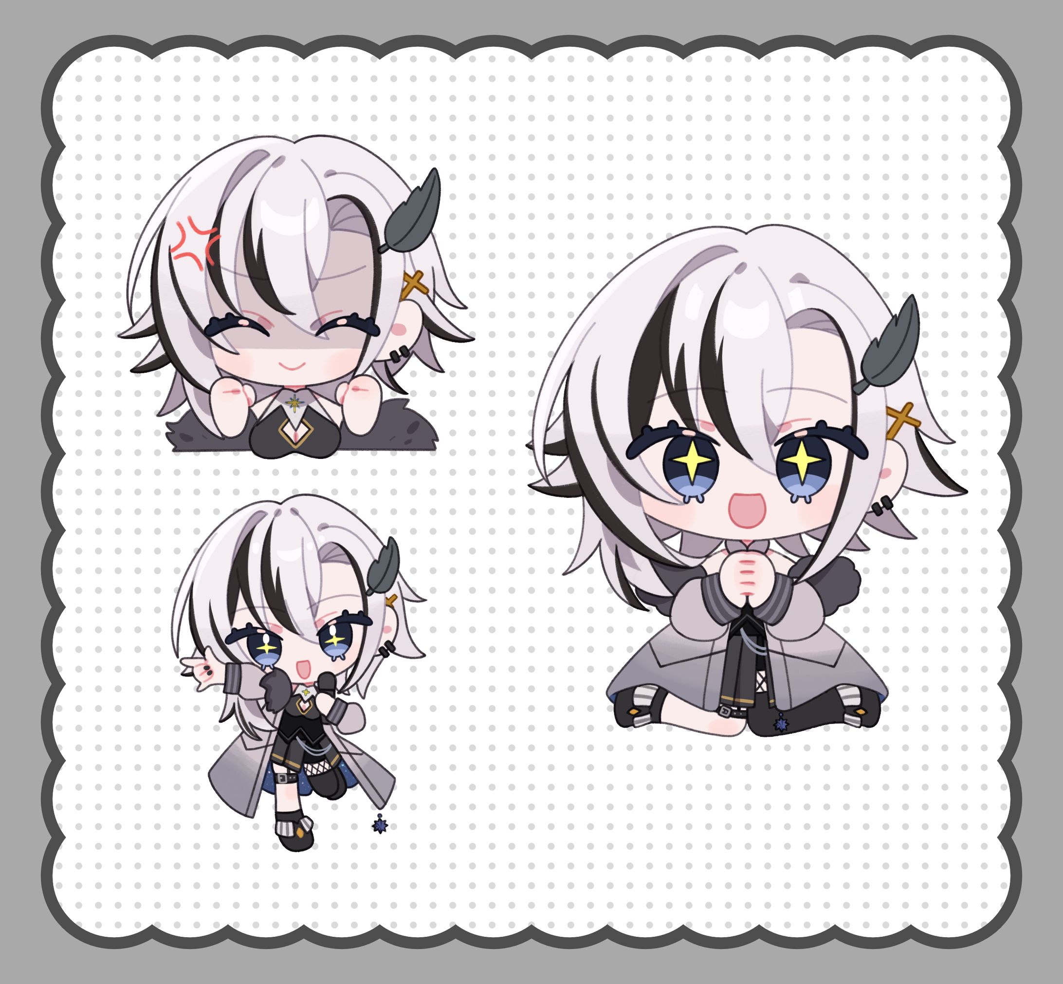 【詰め込みイラスト】【表情差分付き】天導鷹子様-1