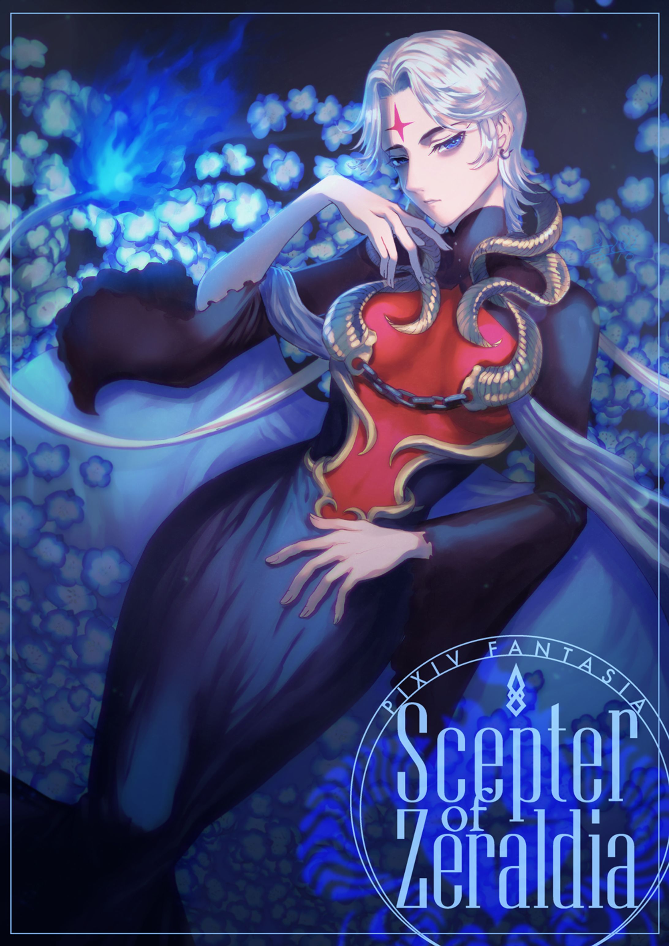 ファンタジー風アニメキャラクターイラスト ファンタジー系の女性キャラクターの全身立ち絵イラストのイラスト素材