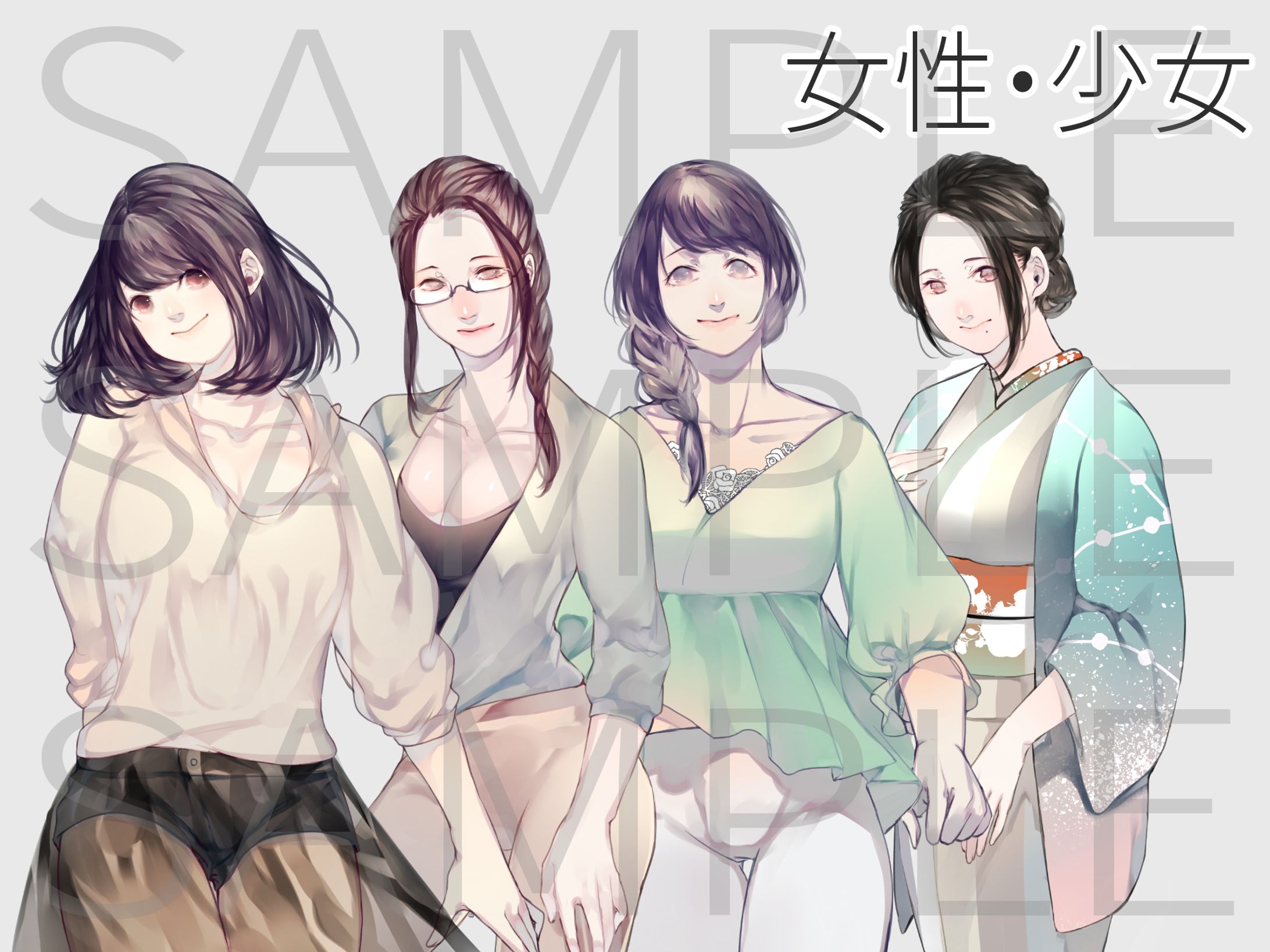 立ち絵サンプル（女性）-1