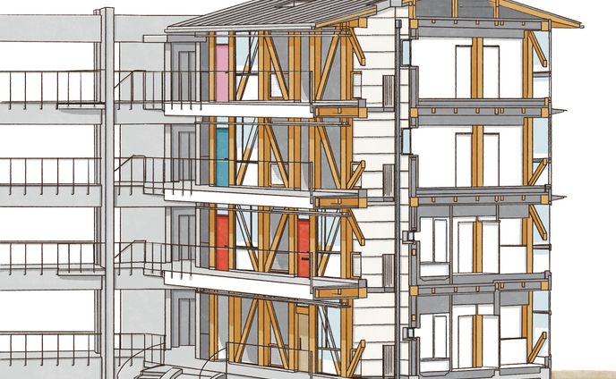 建築知識2024年1月号 断面パース