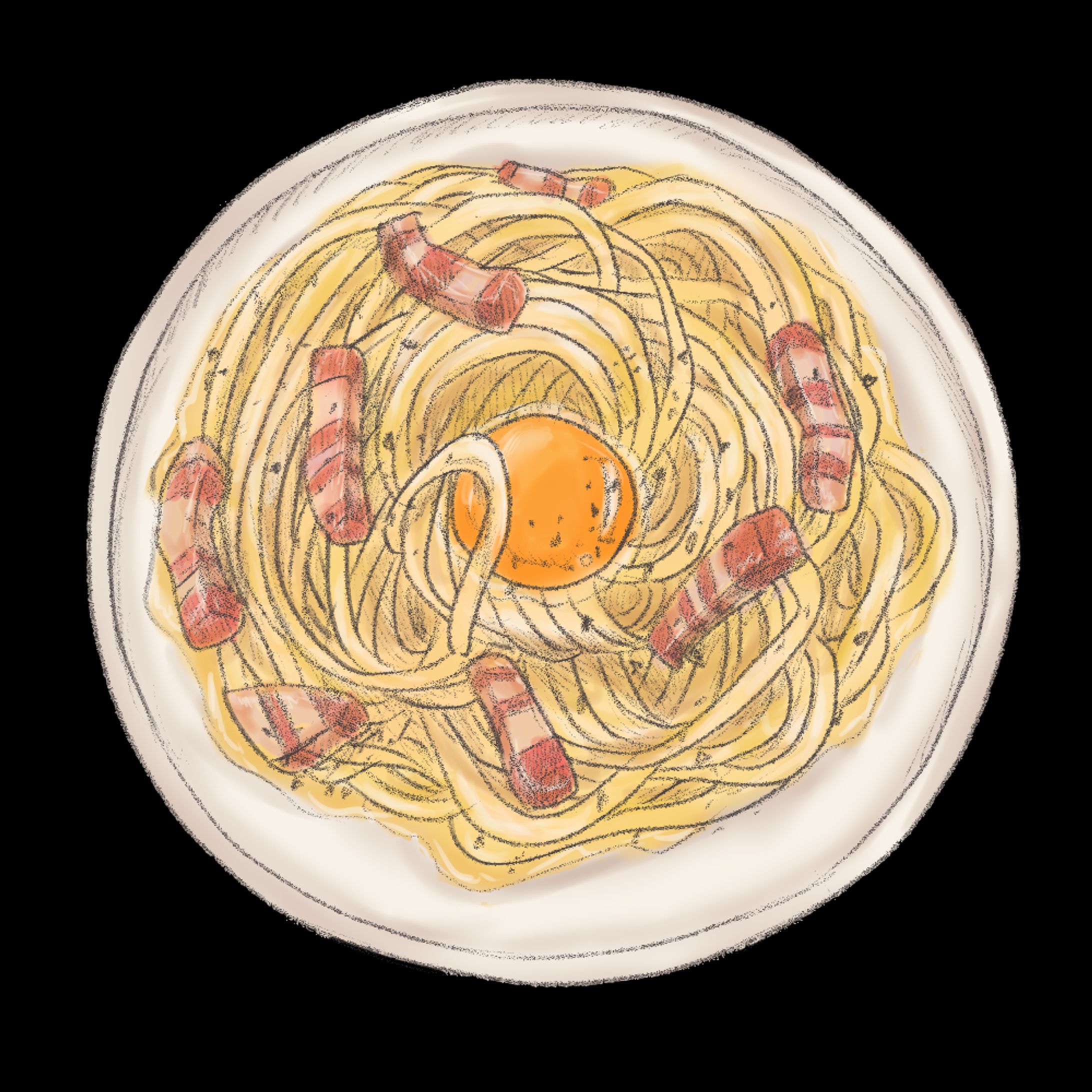 手描き洋食イラスト-1