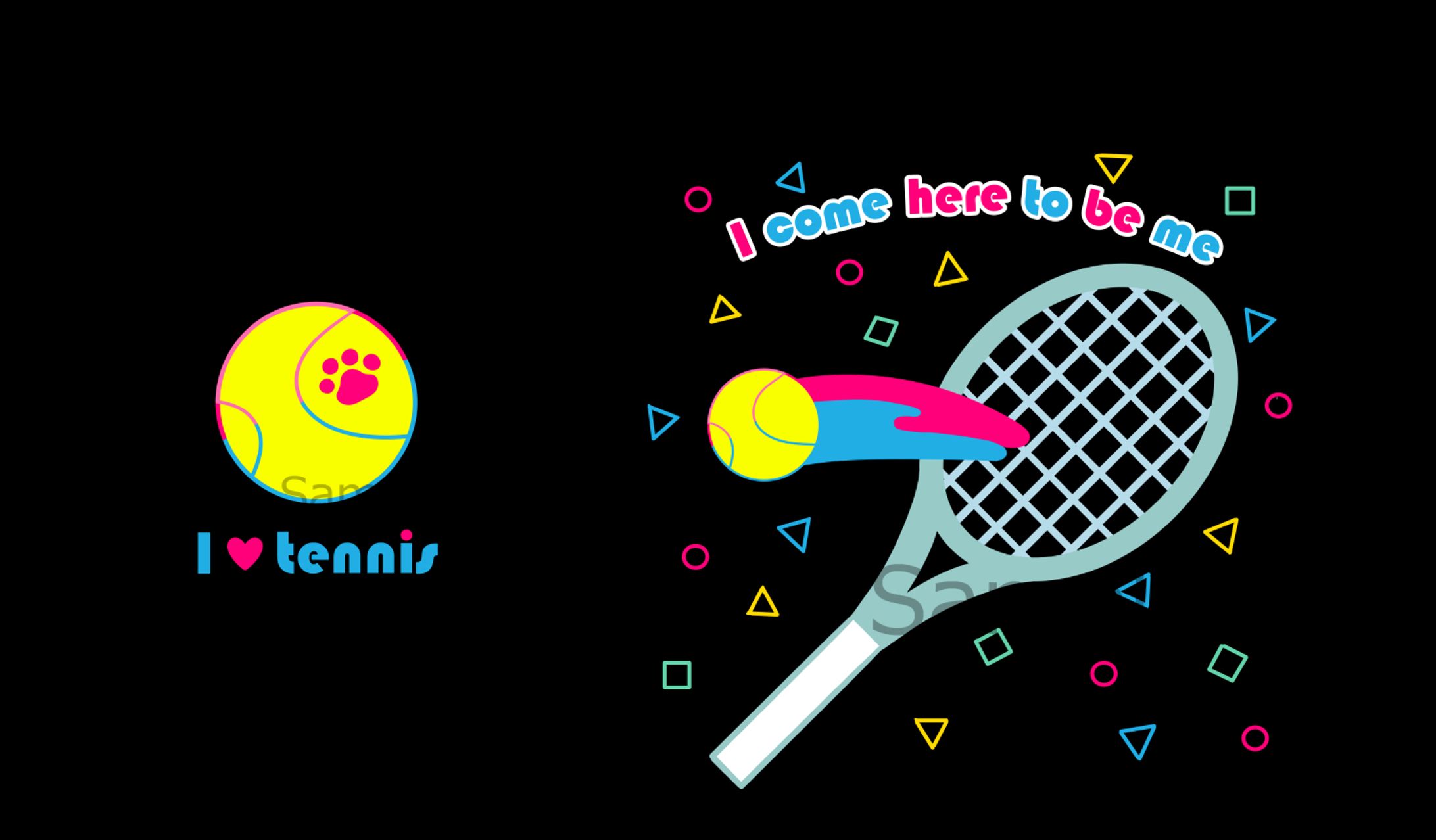 テニスのTシャツデザイン-1