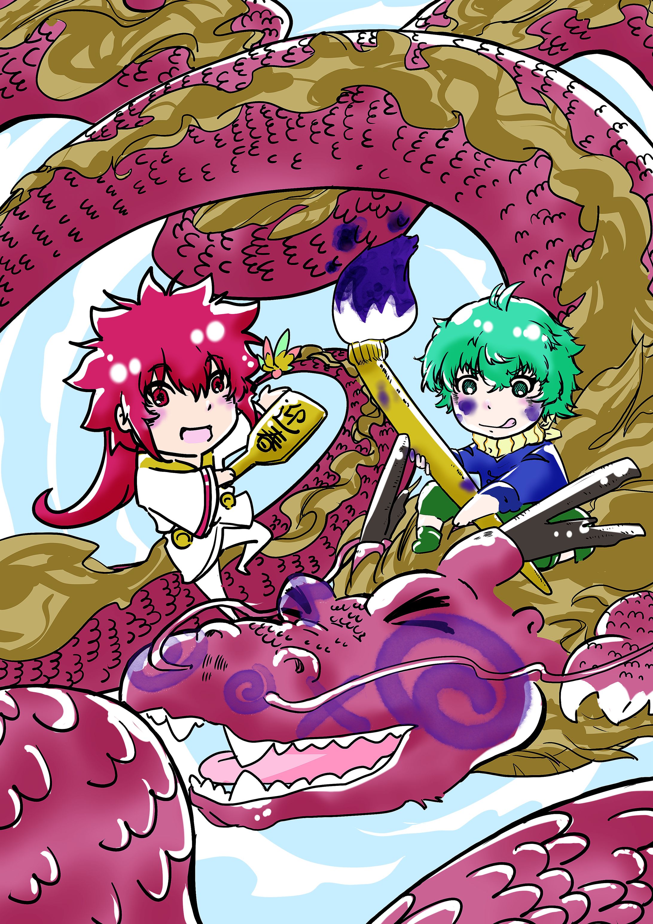 2024年賀状イラスト 辰年-1