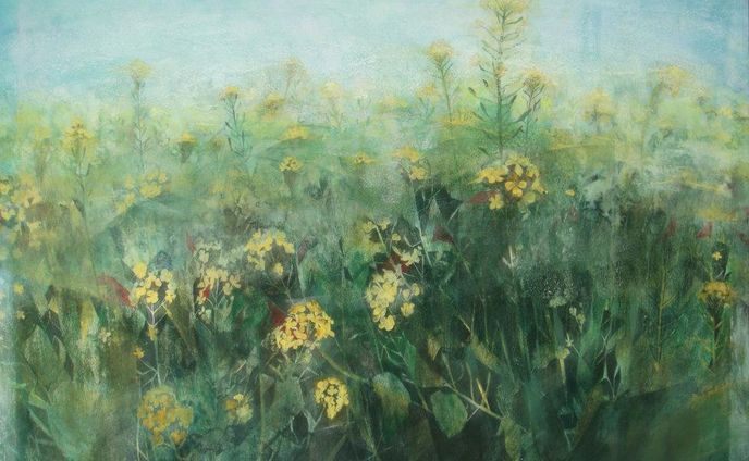 菜の花｜日本画作品