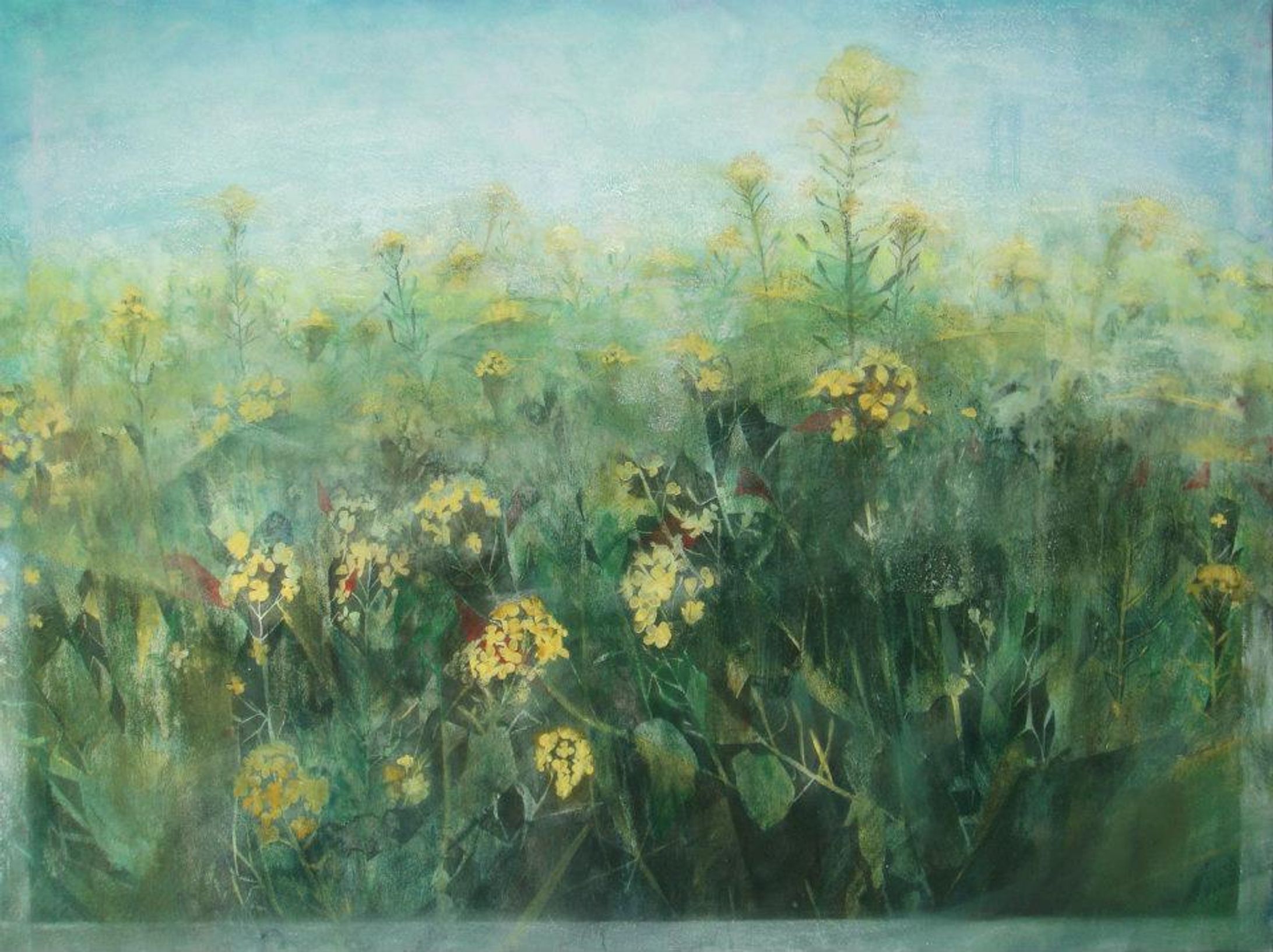 菜の花｜日本画作品-1