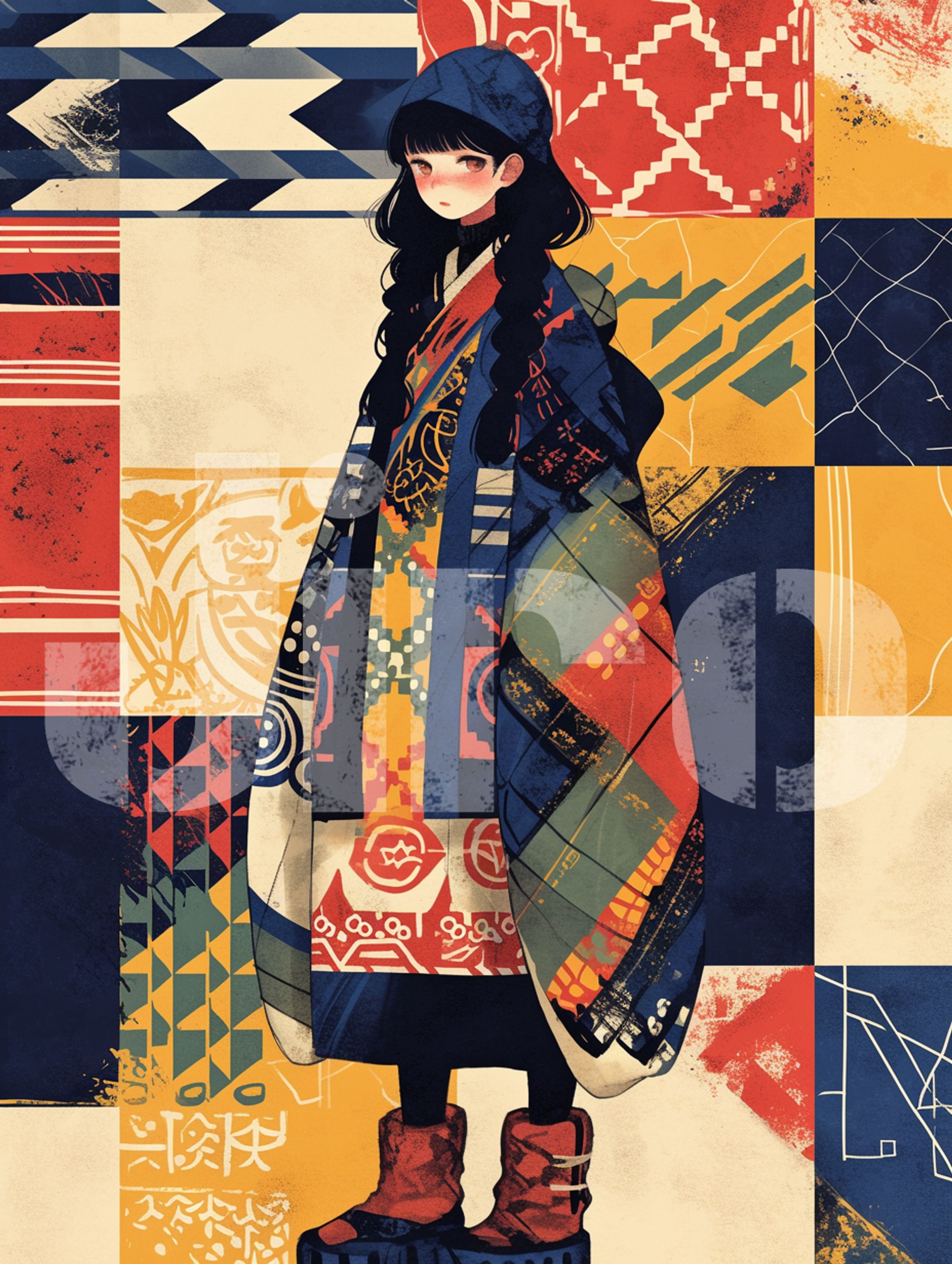 アイヌ村の少女-1