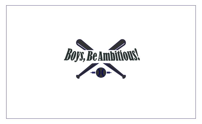Logo: Baseball + be ambitious!