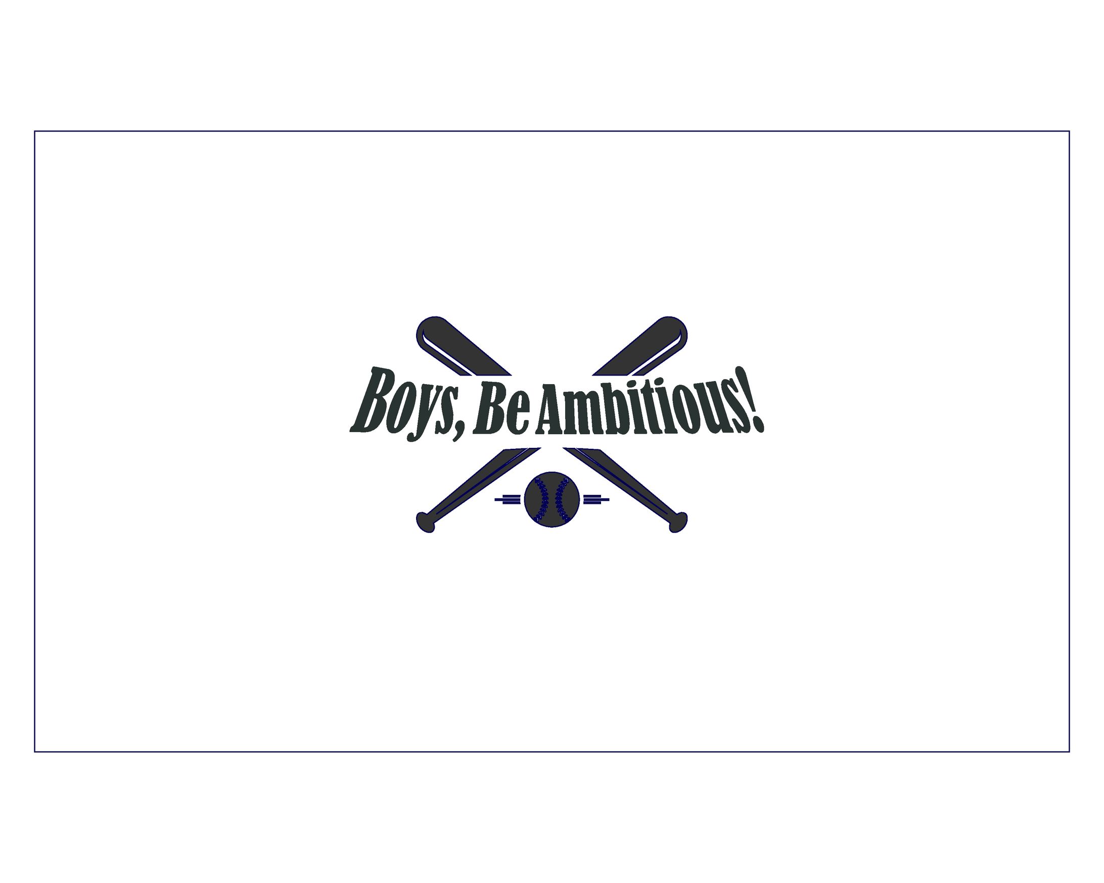 Logo: Baseball + be ambitious!-1