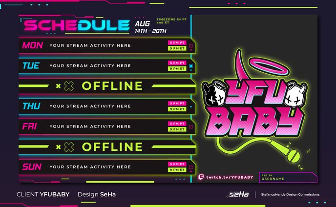 YFU BABY Schedule