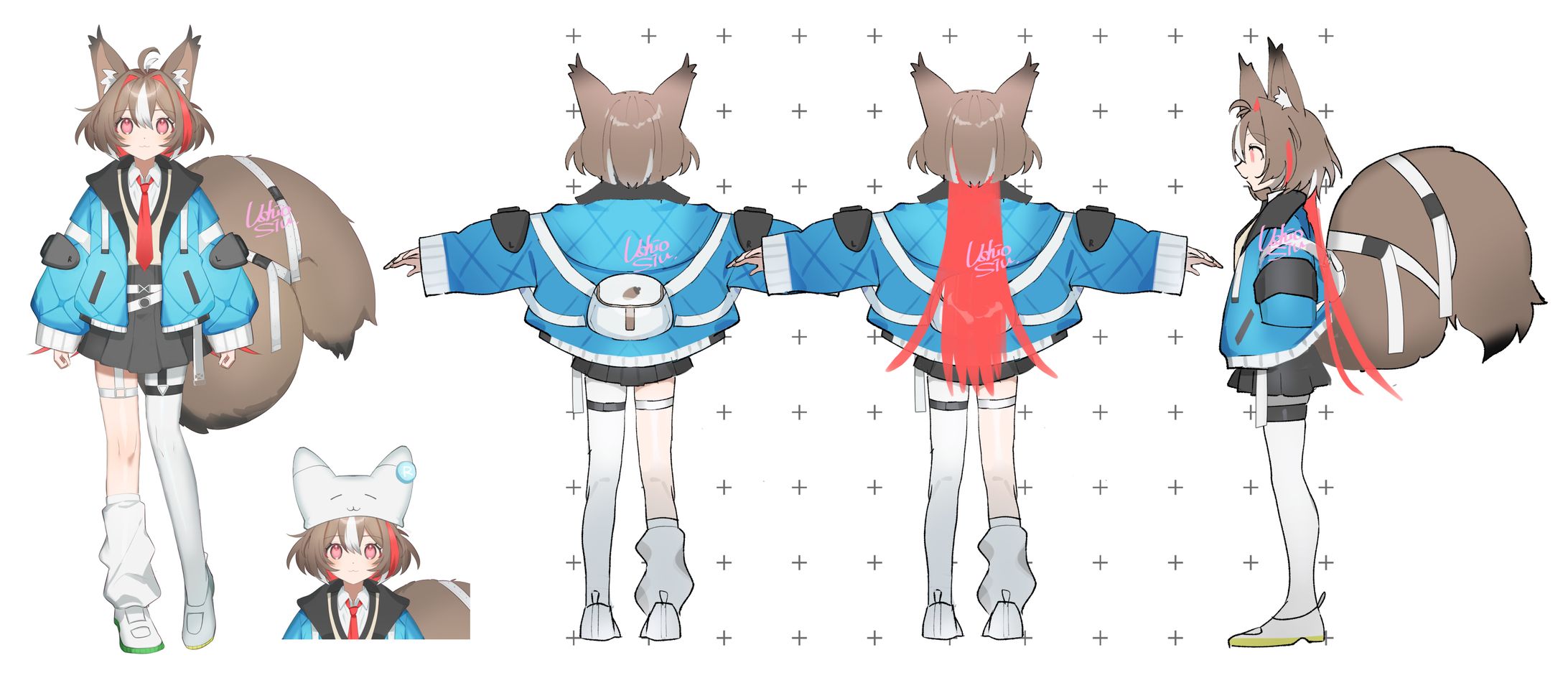 キャラクターデザイン、Vtuber配信用立ち絵／栗森すぅ様-1