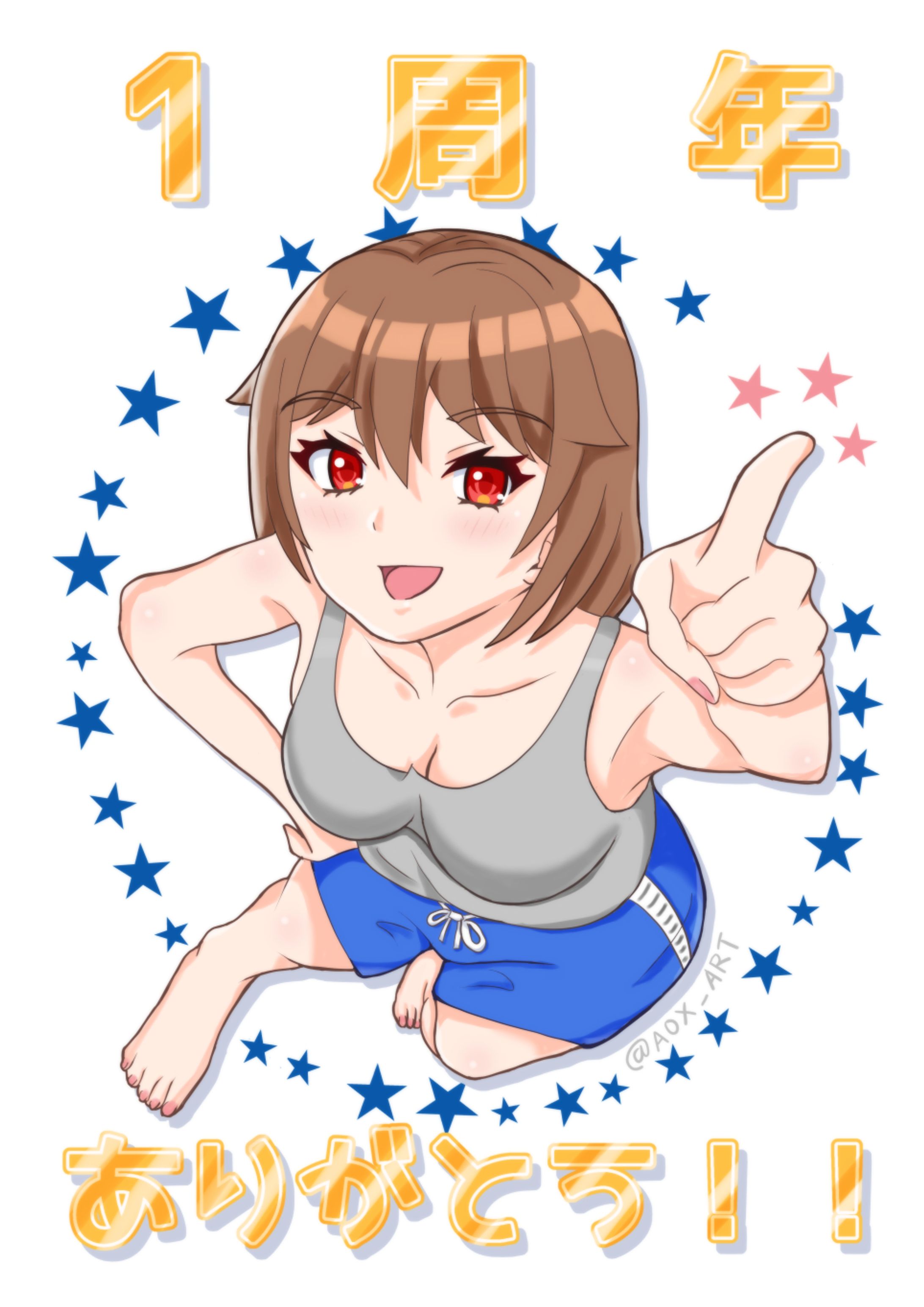 1周年記念絵(Twitter)-1