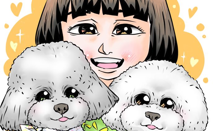 犬の似顔絵