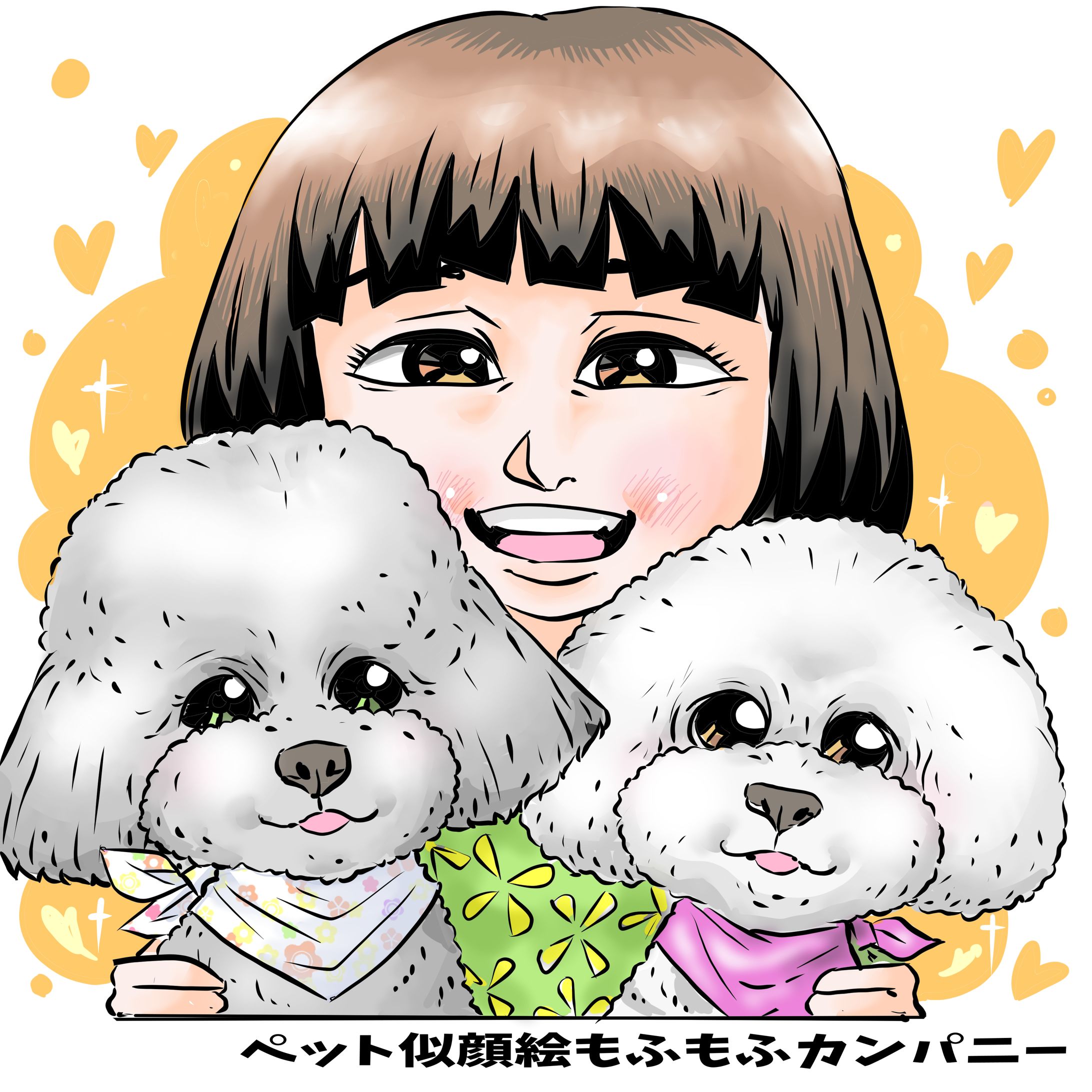 犬の似顔絵-1