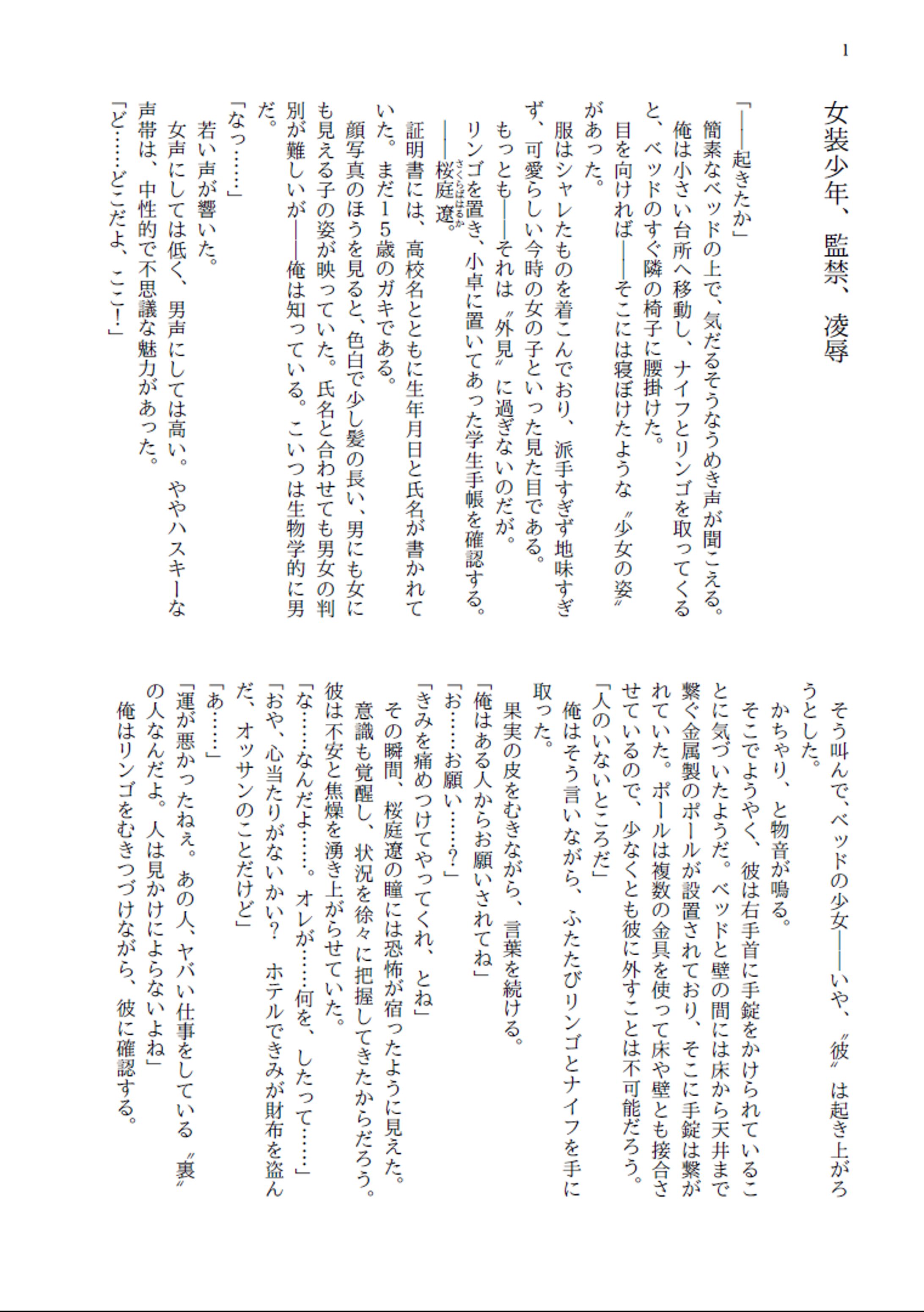 オリジナル小説 男の娘-1