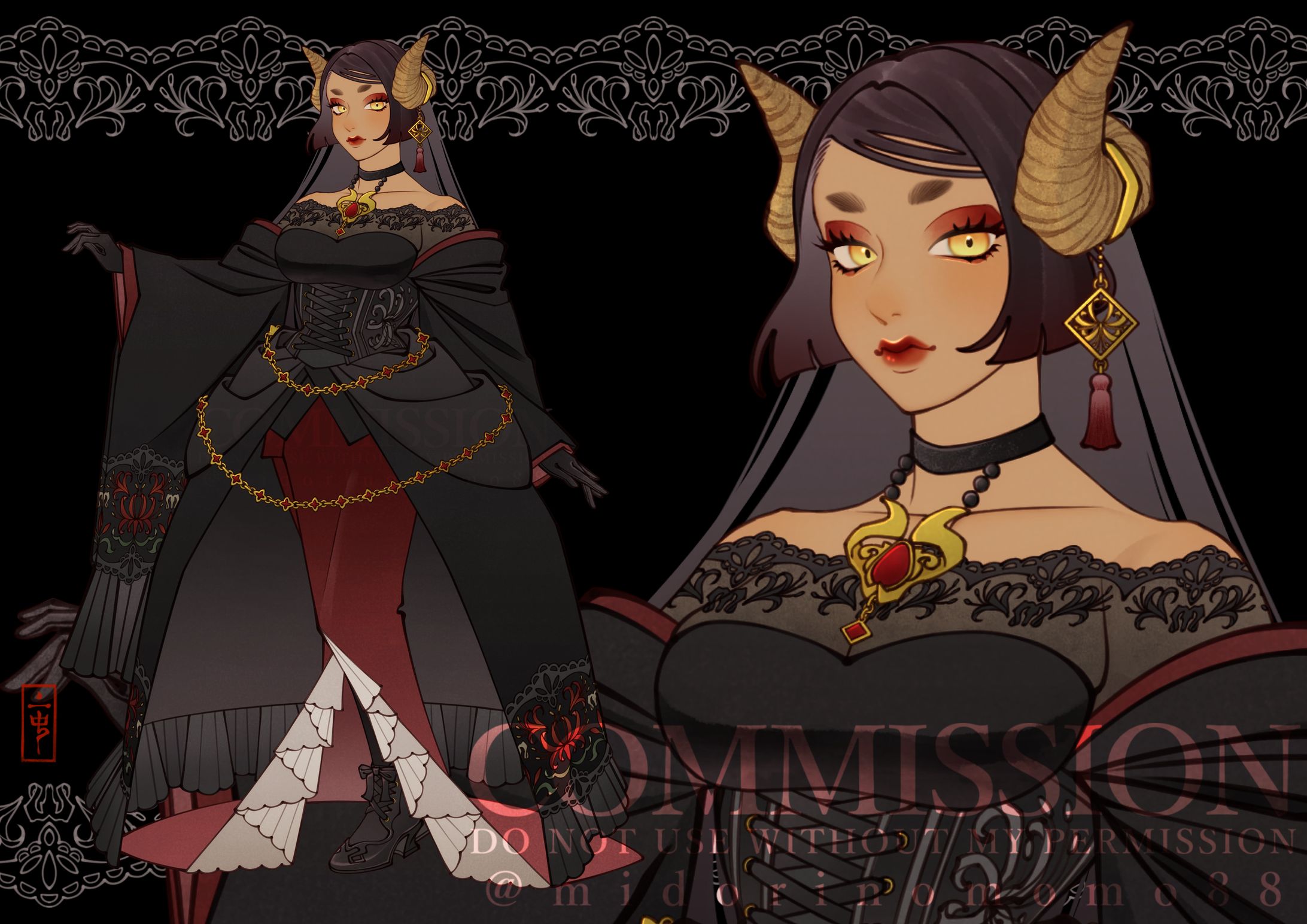 キャラクター立ち絵/服飾デザイン(キーキーさま)-1