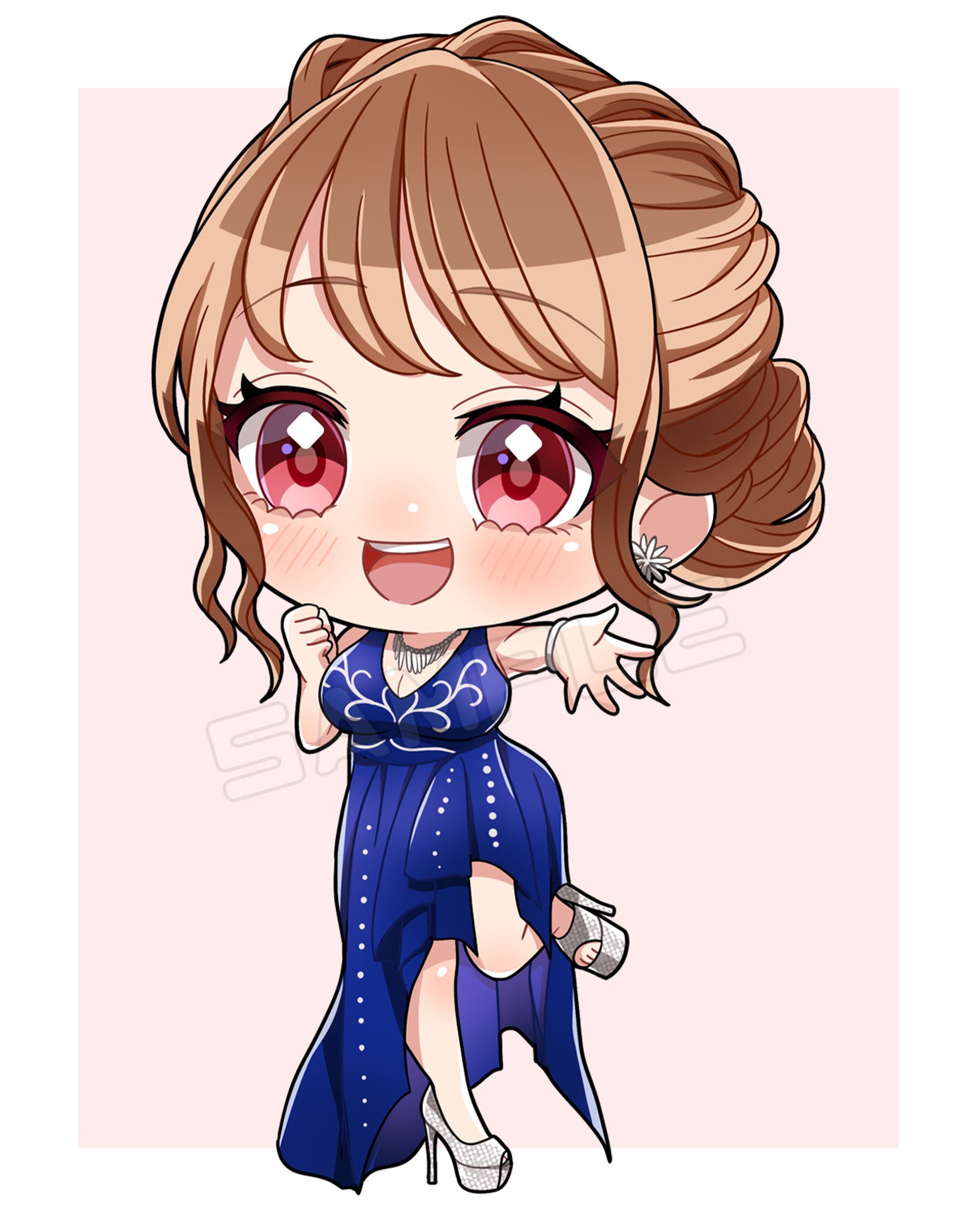 『キャバ嬢の確変デビュー』キャラクターイラスト-1