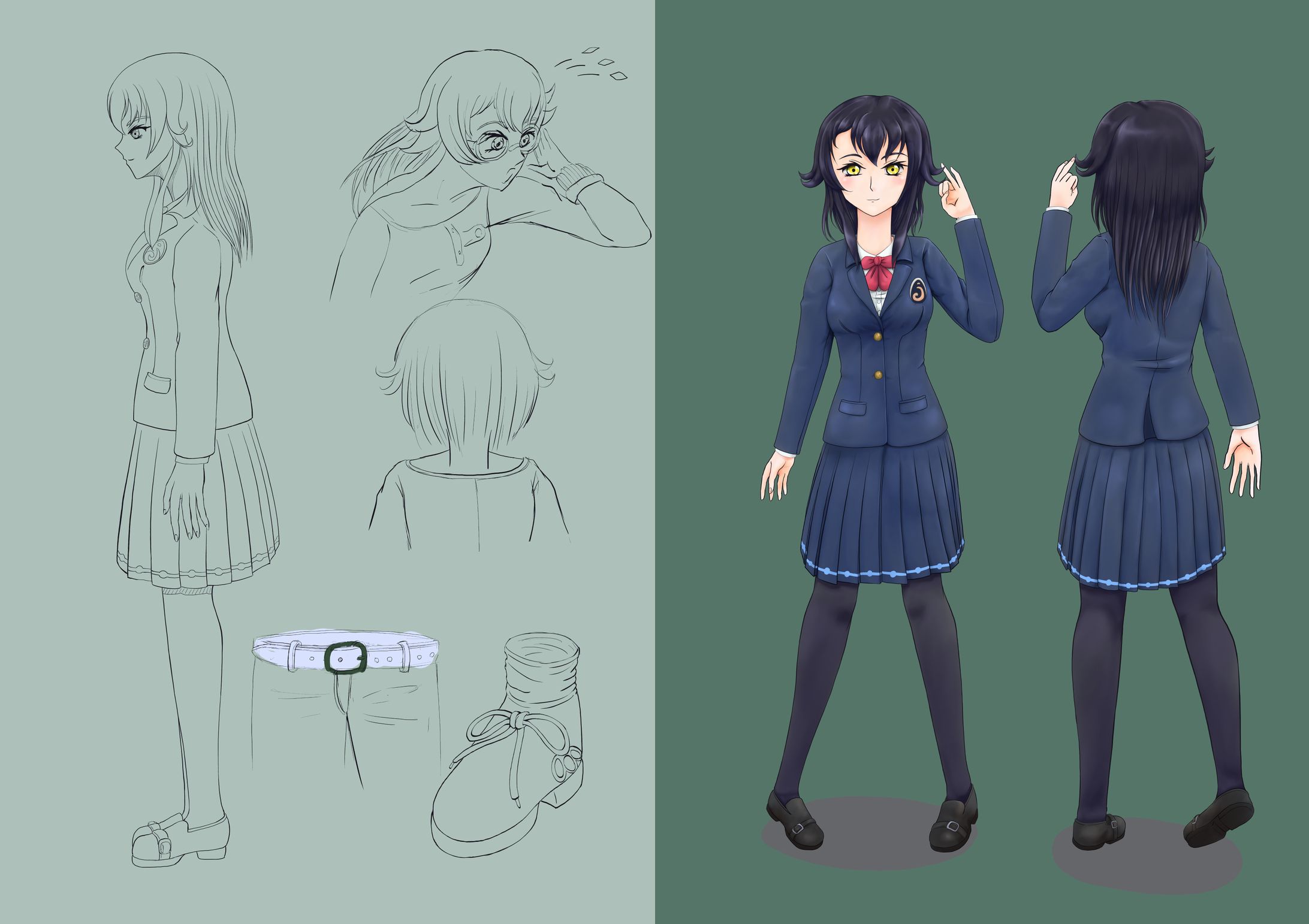 キャラクターデザイン2「学園」差分あり-1