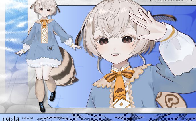 VRoid 3D model / 繭糸