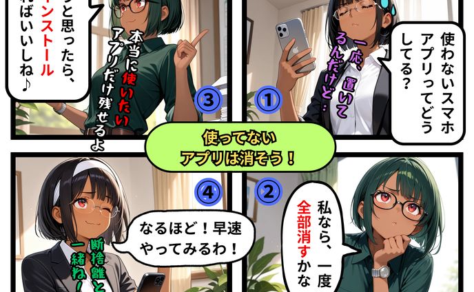 使ってないアプリは消そう！