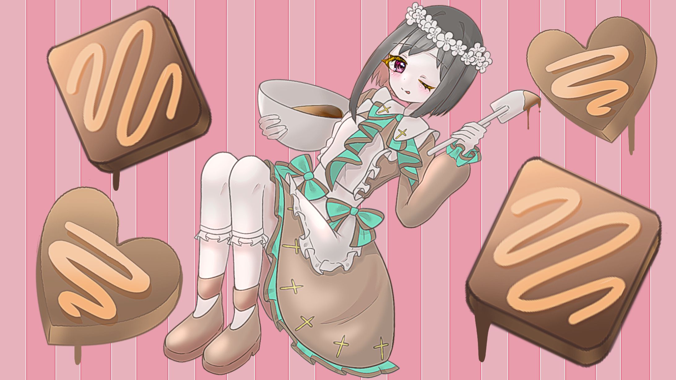 綺咲山九星くるみ様 バレンタインイラスト-1