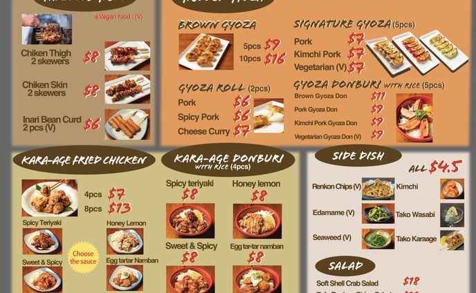 Menu for Restaurant