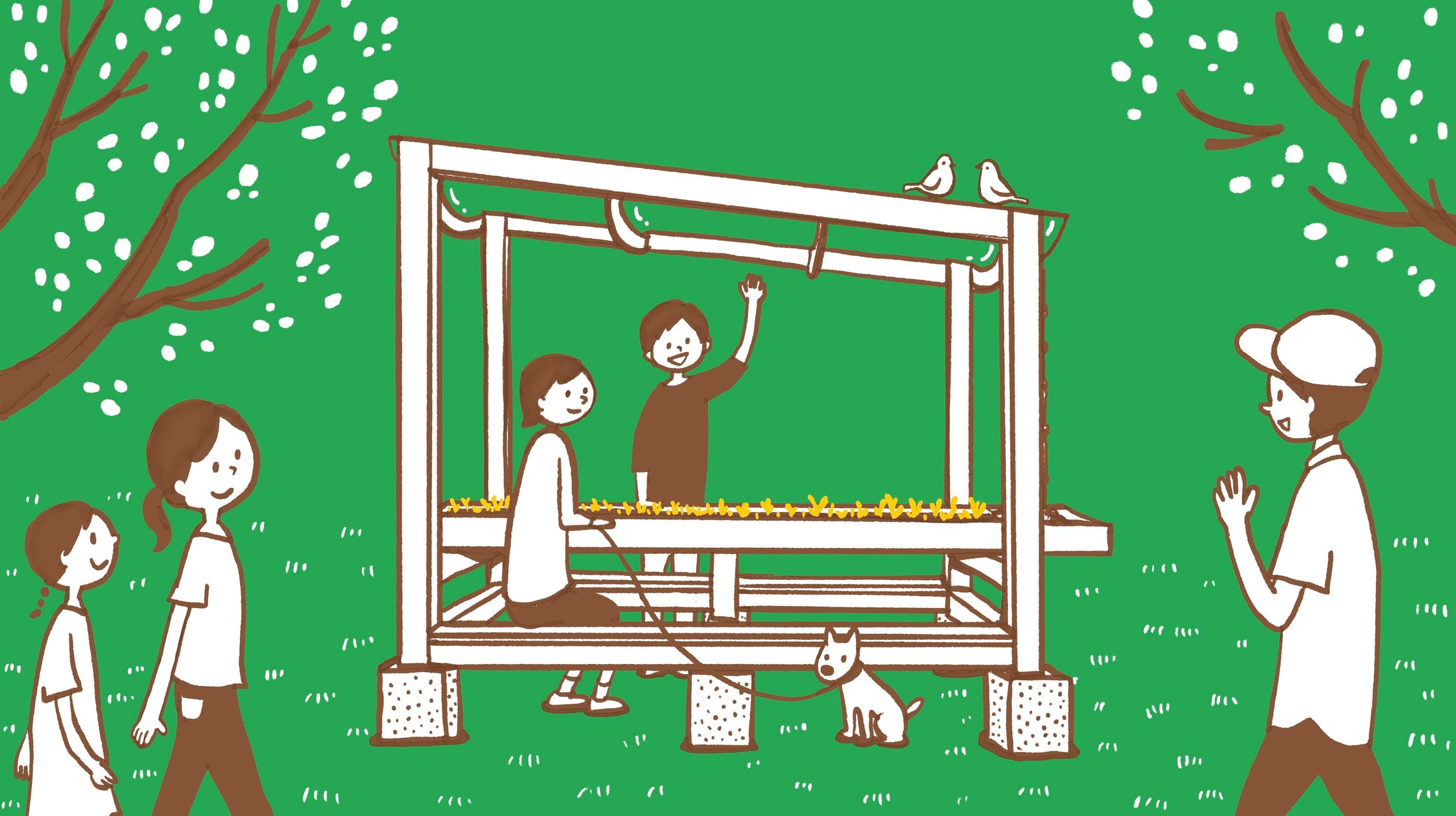 雨を集めるサラダ屋台-1