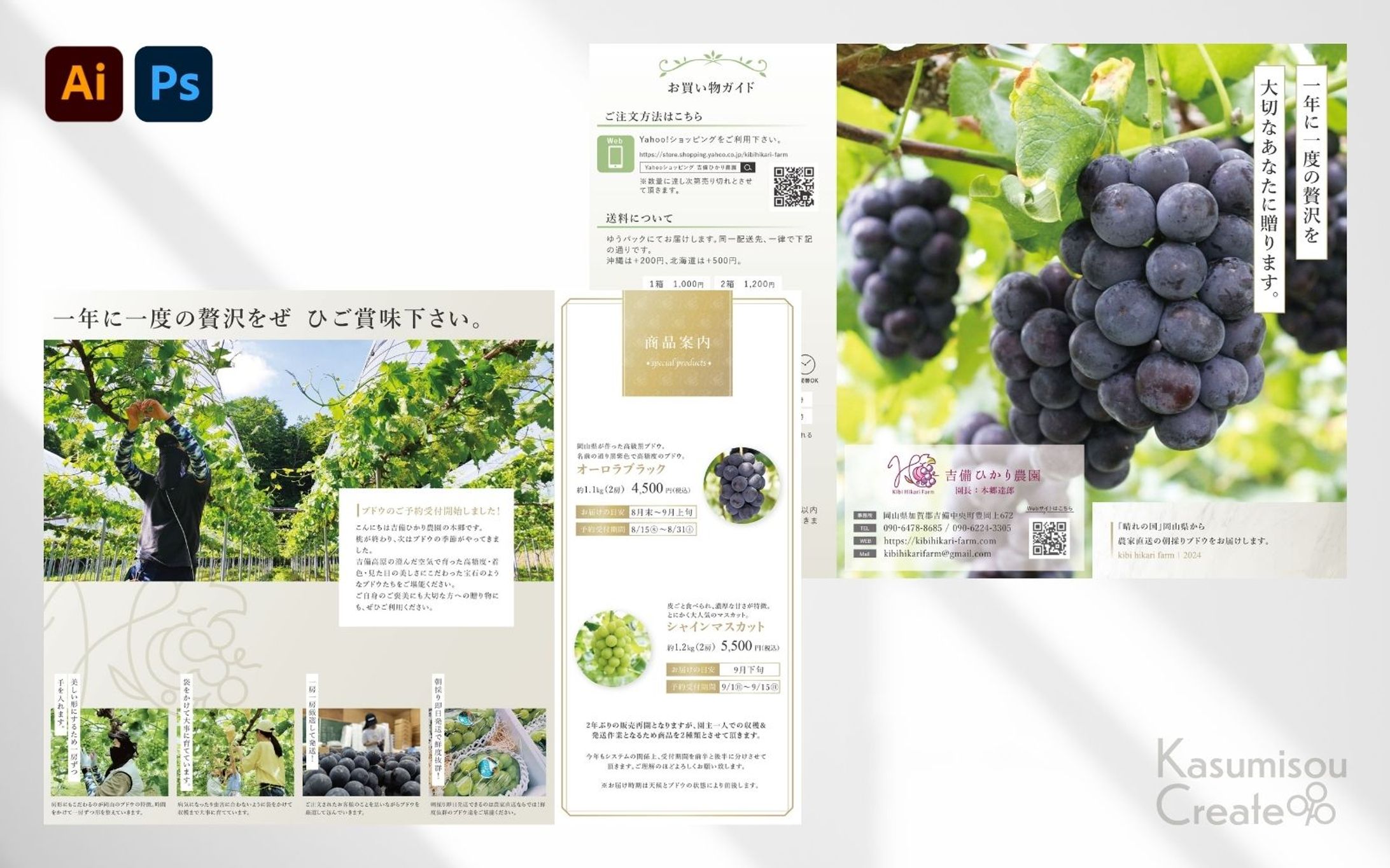 ぶどう農家のお客様に送る商品案内-1