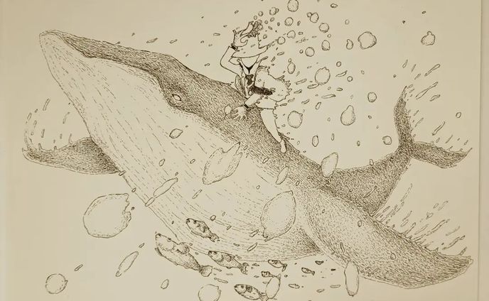 久々のオリジナルアート⁡
⁡⁡
⁡#イラスト⁡
⁡#鯨⁡
⁡#クジラ⁡
⁡#drawing ⁡
⁡#illustration⁡⁡
⁡#色鉛筆画 ⁡
⁡#アナログイラスト ⁡
⁡#私の世界⁡
⁡#art⁡⁡
⁡#海
