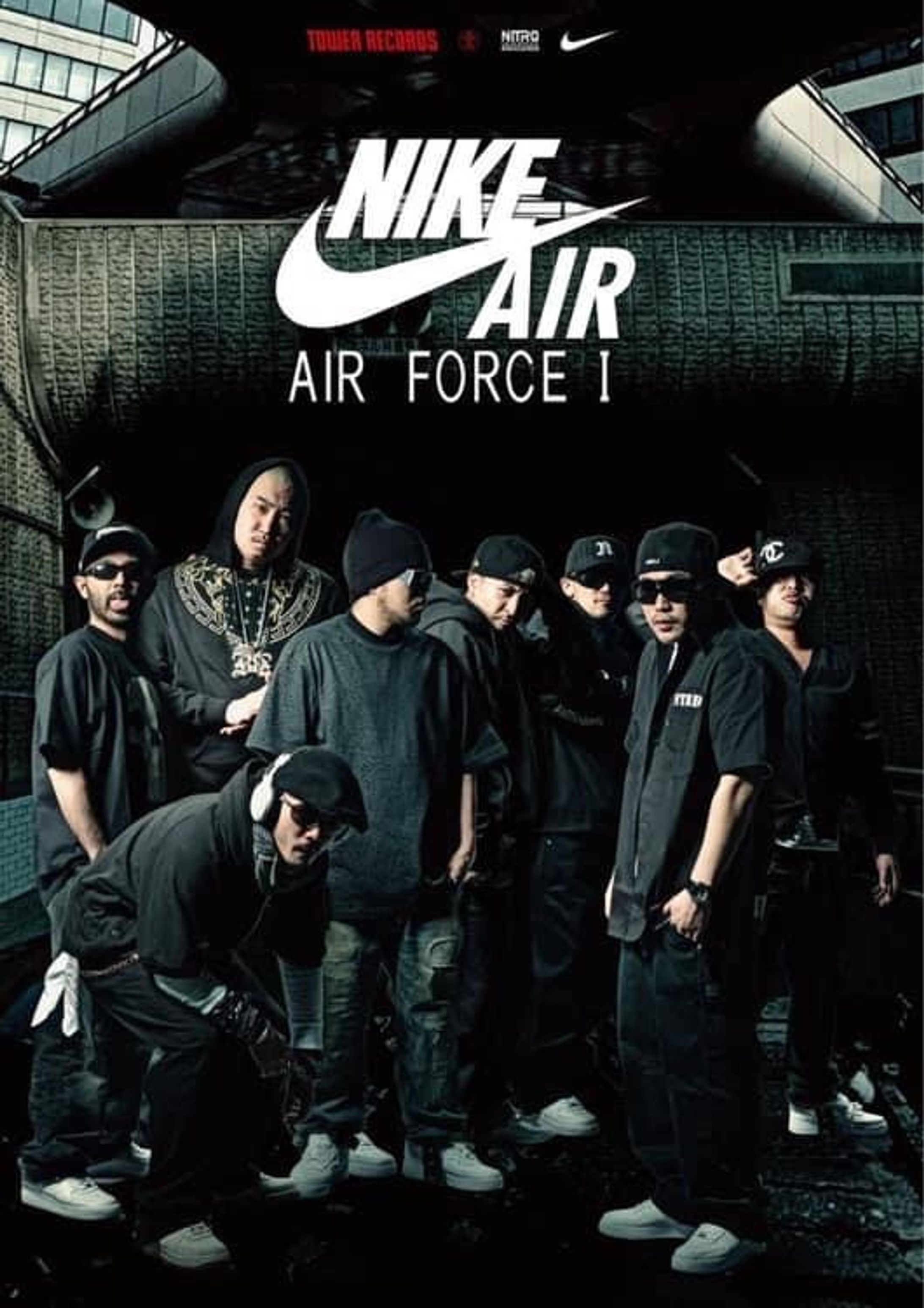 Nike x Nitro microphone underground 『Nike Air Forch 25th anniversary Poster』タワーレコード用-1