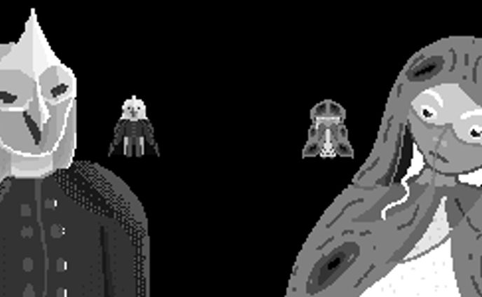 Pixel Character concept talk sprites