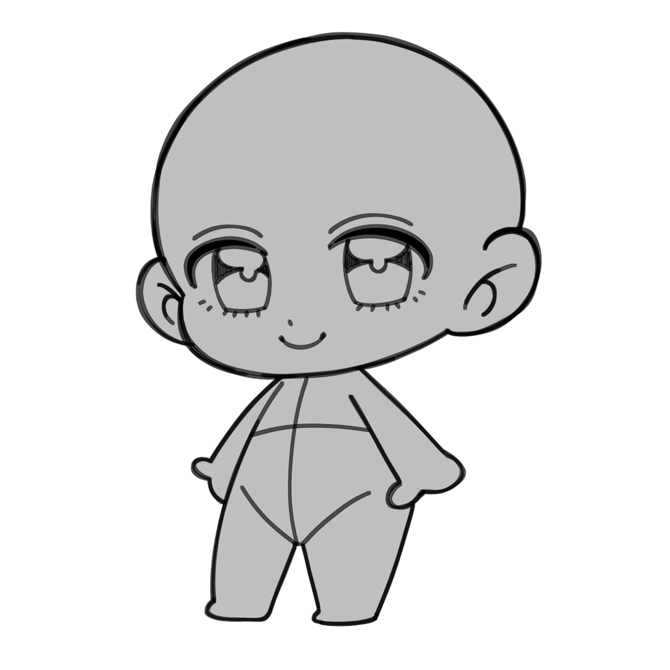 SDキャラ　テンプレート　３パターン　SD Character Templates 3 patterns-1