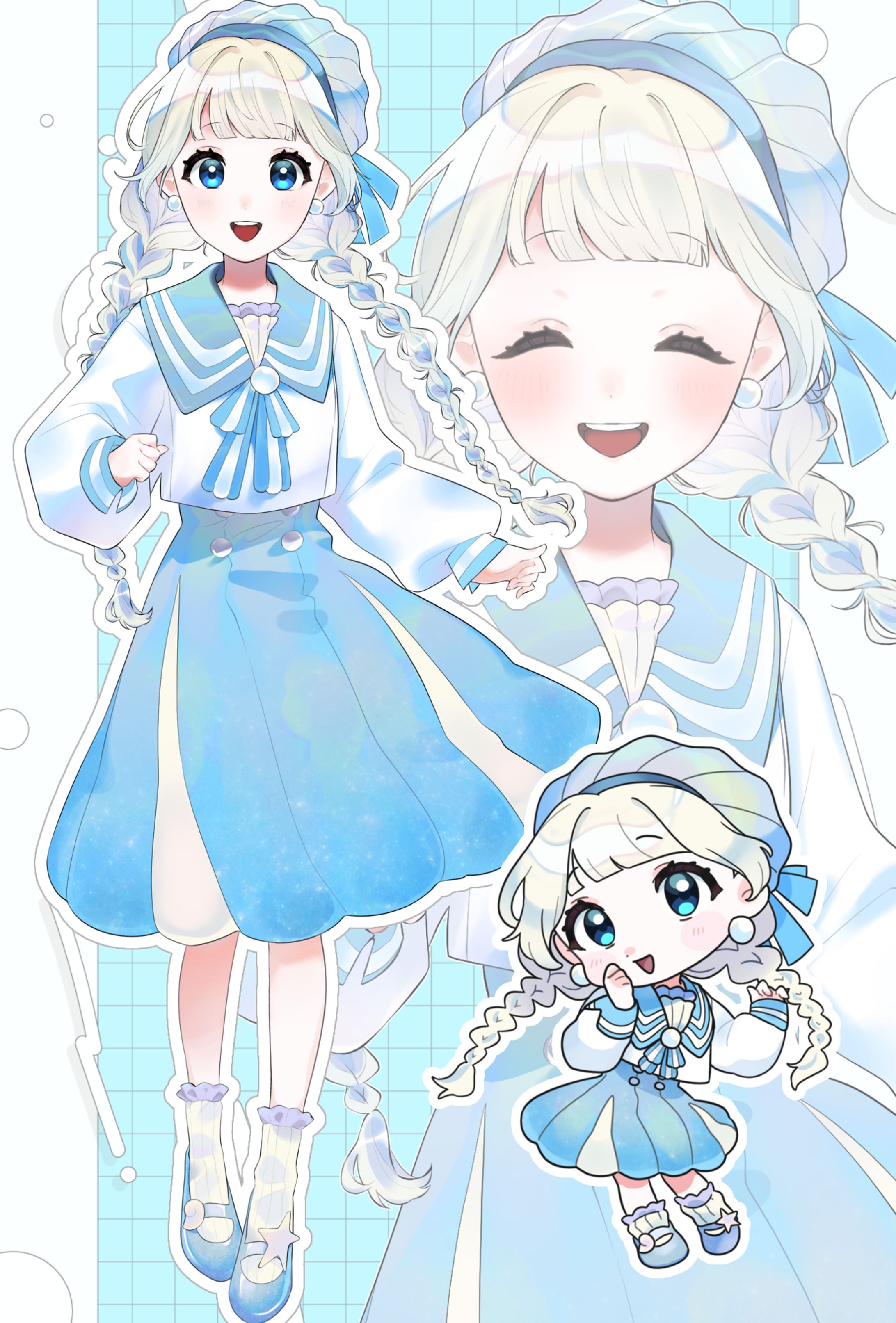 真珠×セーラーモチーフの女の子-1