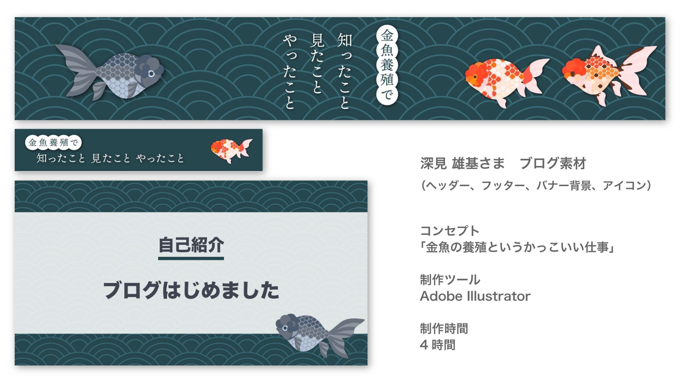 ブログ素材（ヘッダー、フッター、バナー素材、アイコン）-1