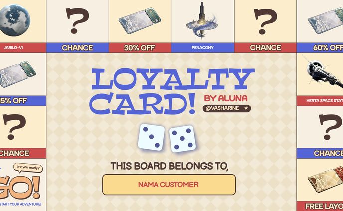 LOYALTY CARD DESIGN FOR ALUNA
