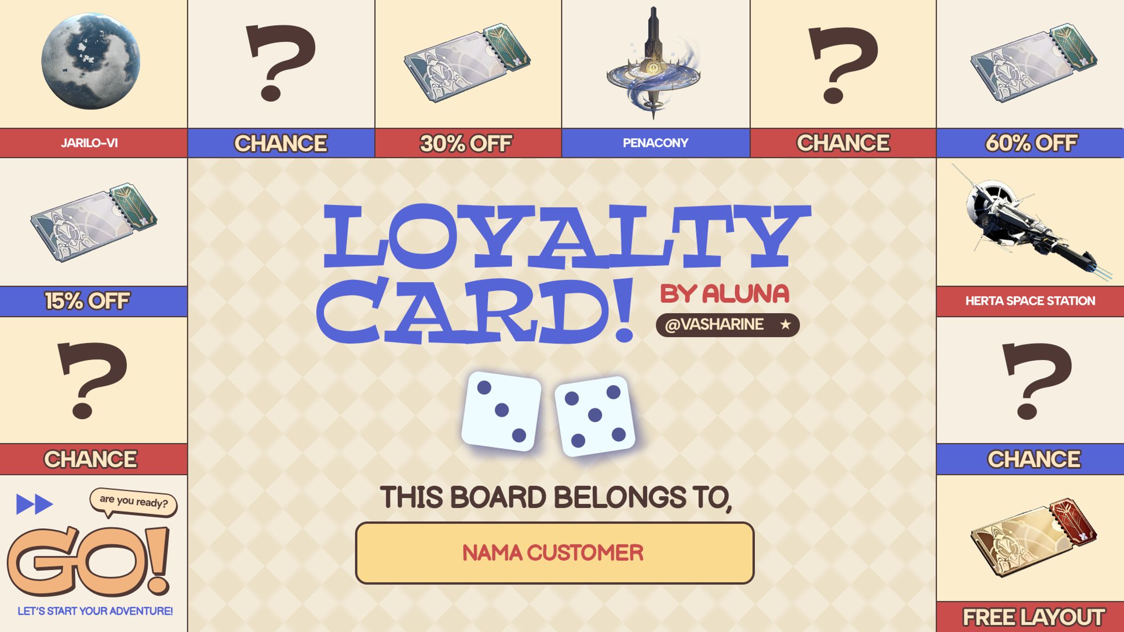 LOYALTY CARD DESIGN FOR ALUNA-1
