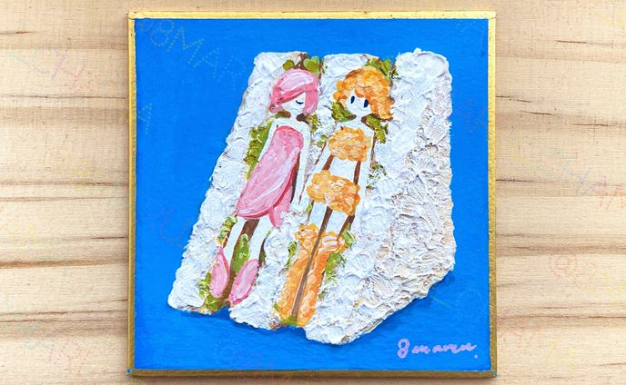 画材を使ったイラスト作品