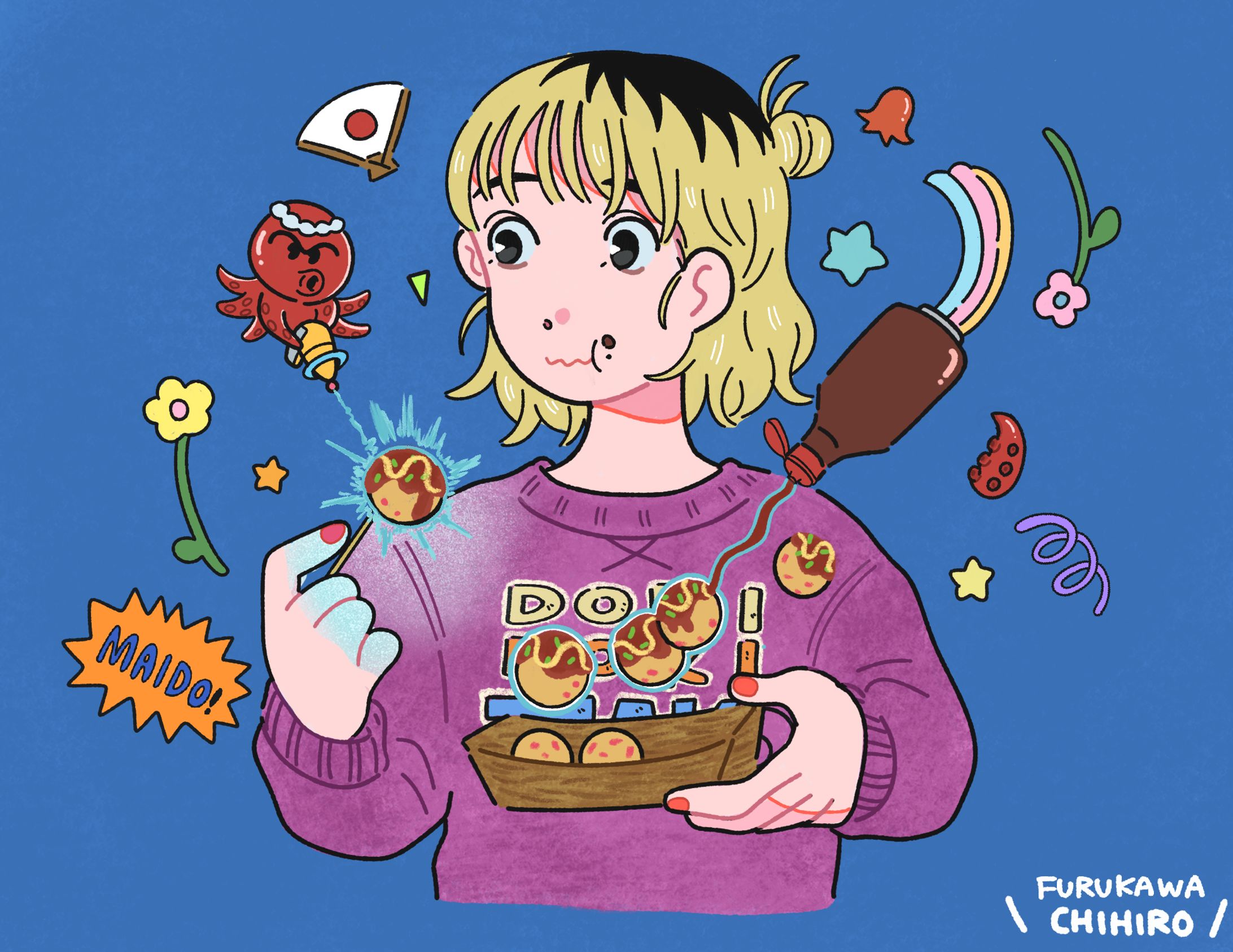 【オリジナル】たこ焼きガール-1