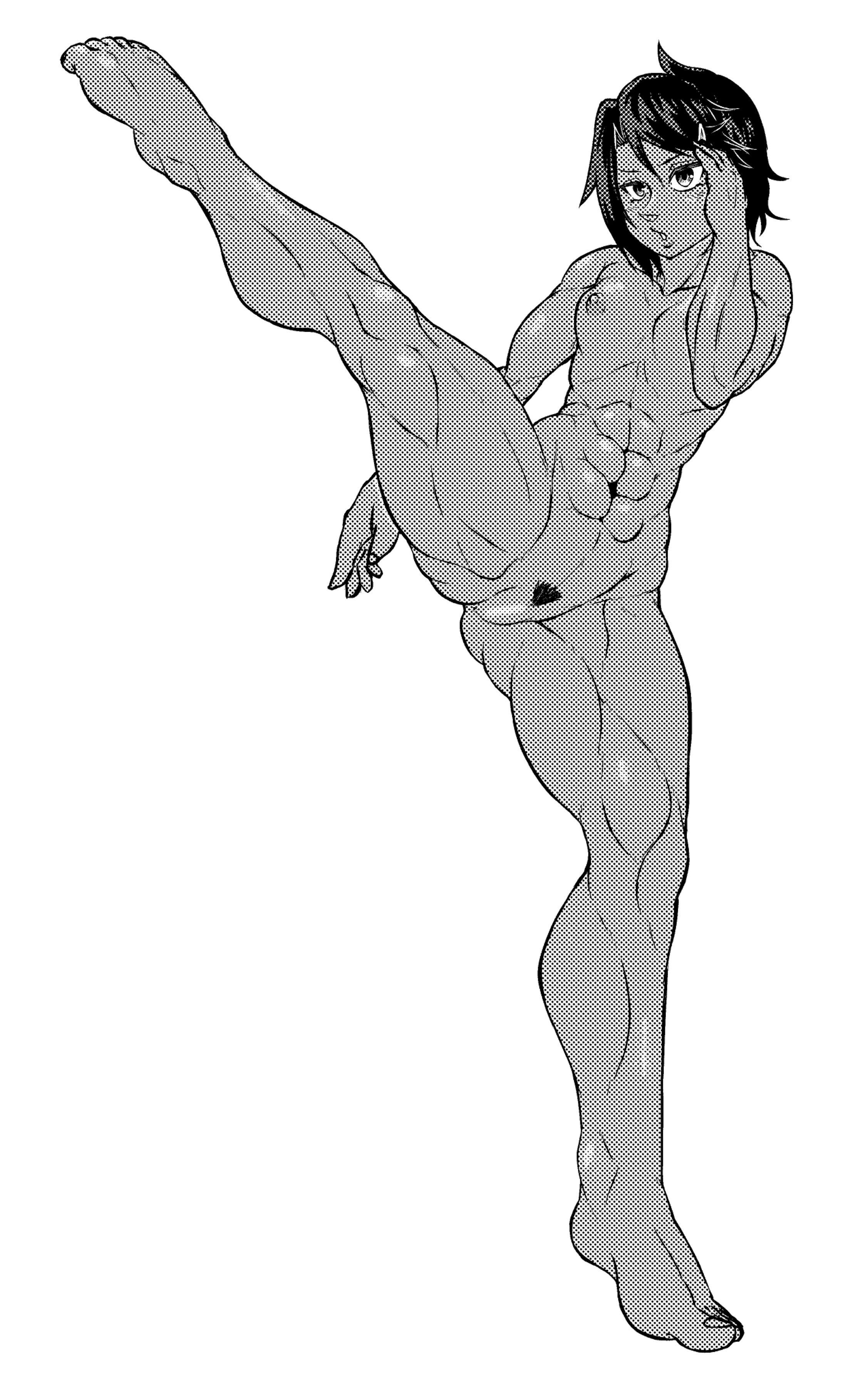 モノクロポーズ練習-1