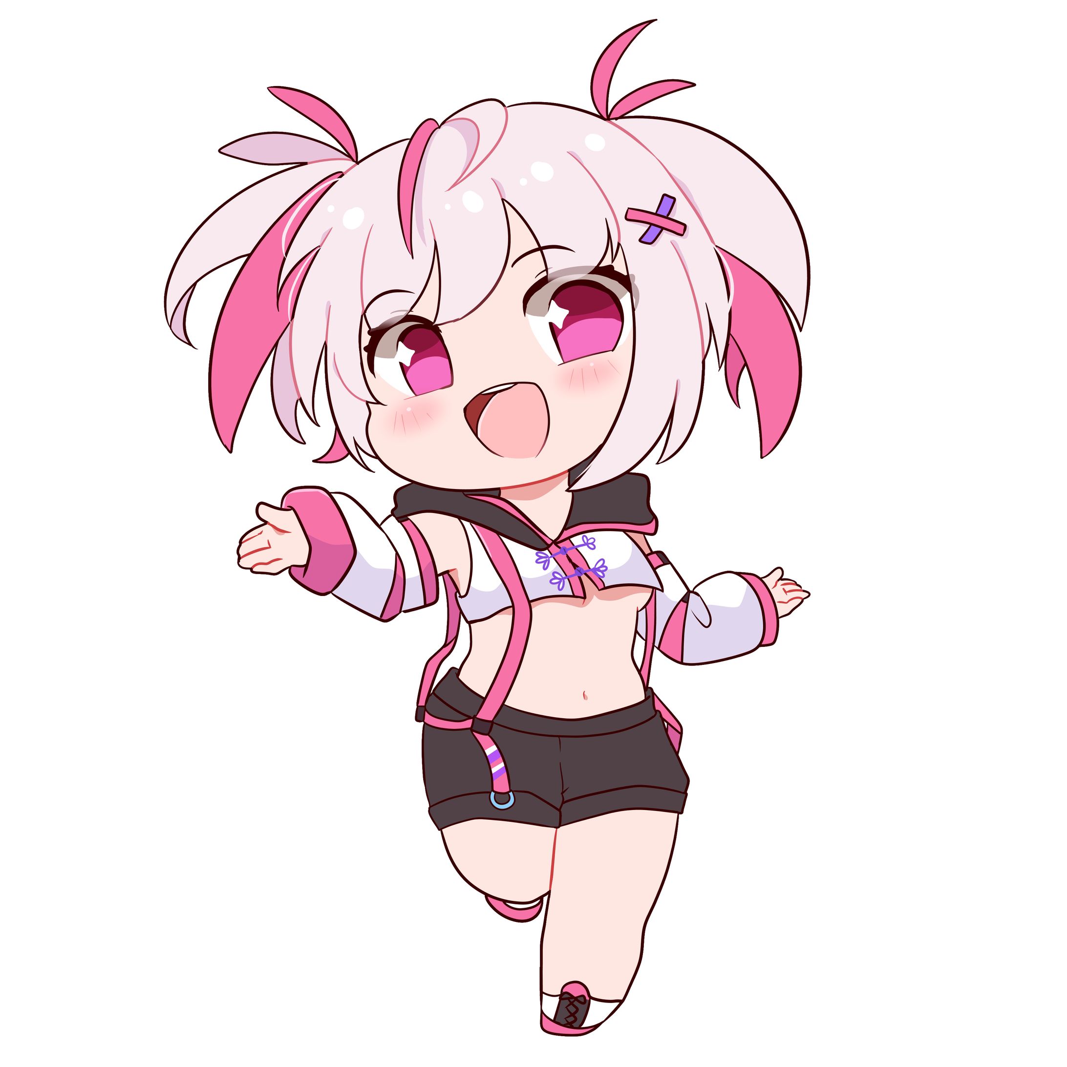 スキンヘッドメガネくまごろうさんご依頼(SDイラスト)-1