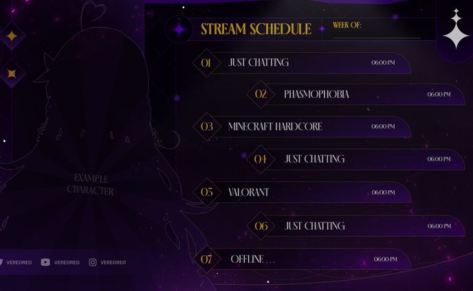 (Fake Project) Vtuber Schedule Design