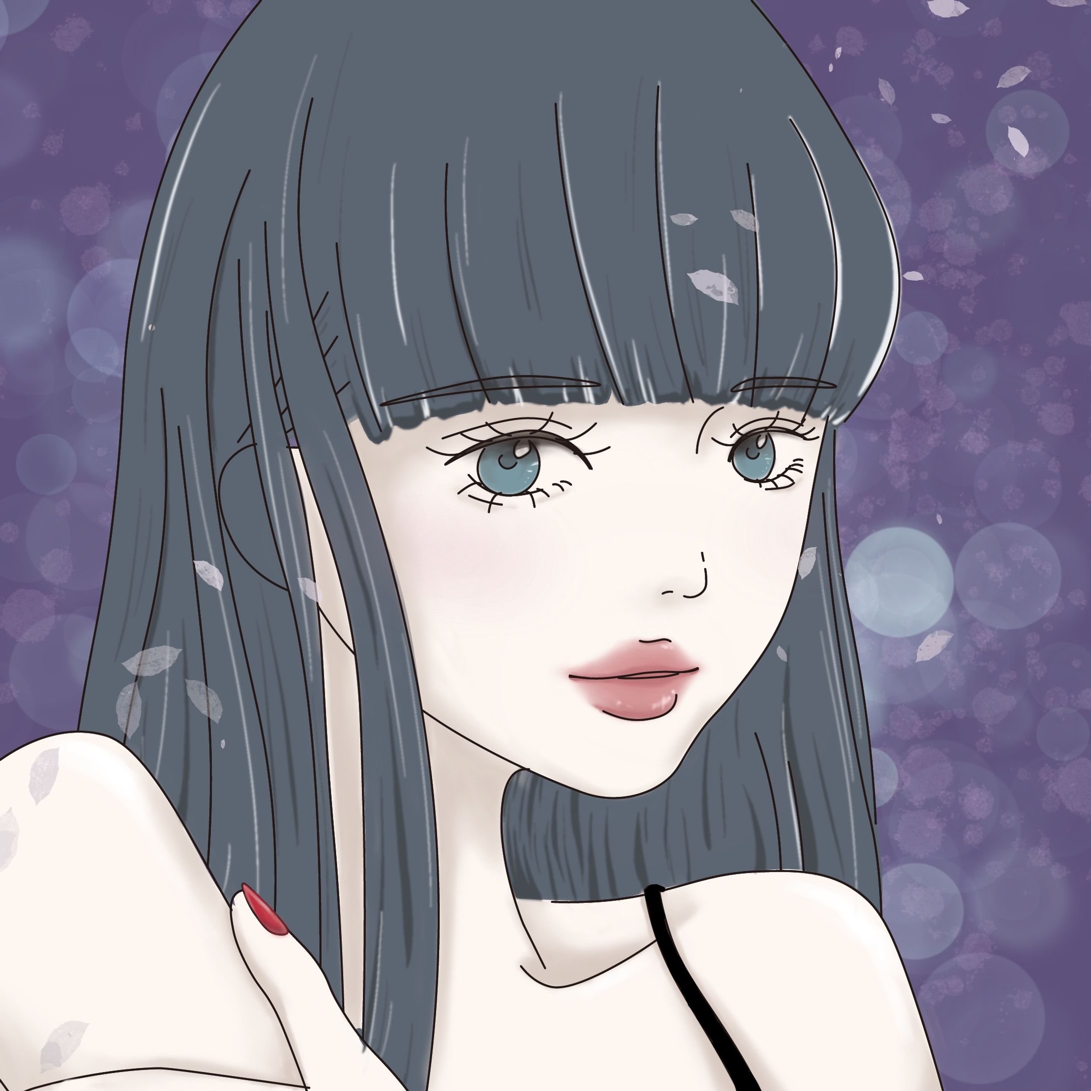 黒髪ロングの女の子-1