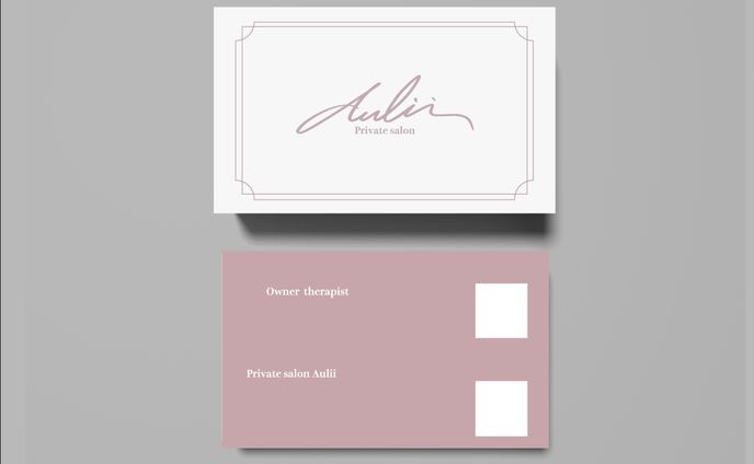 private salon Aulii 様　名刺