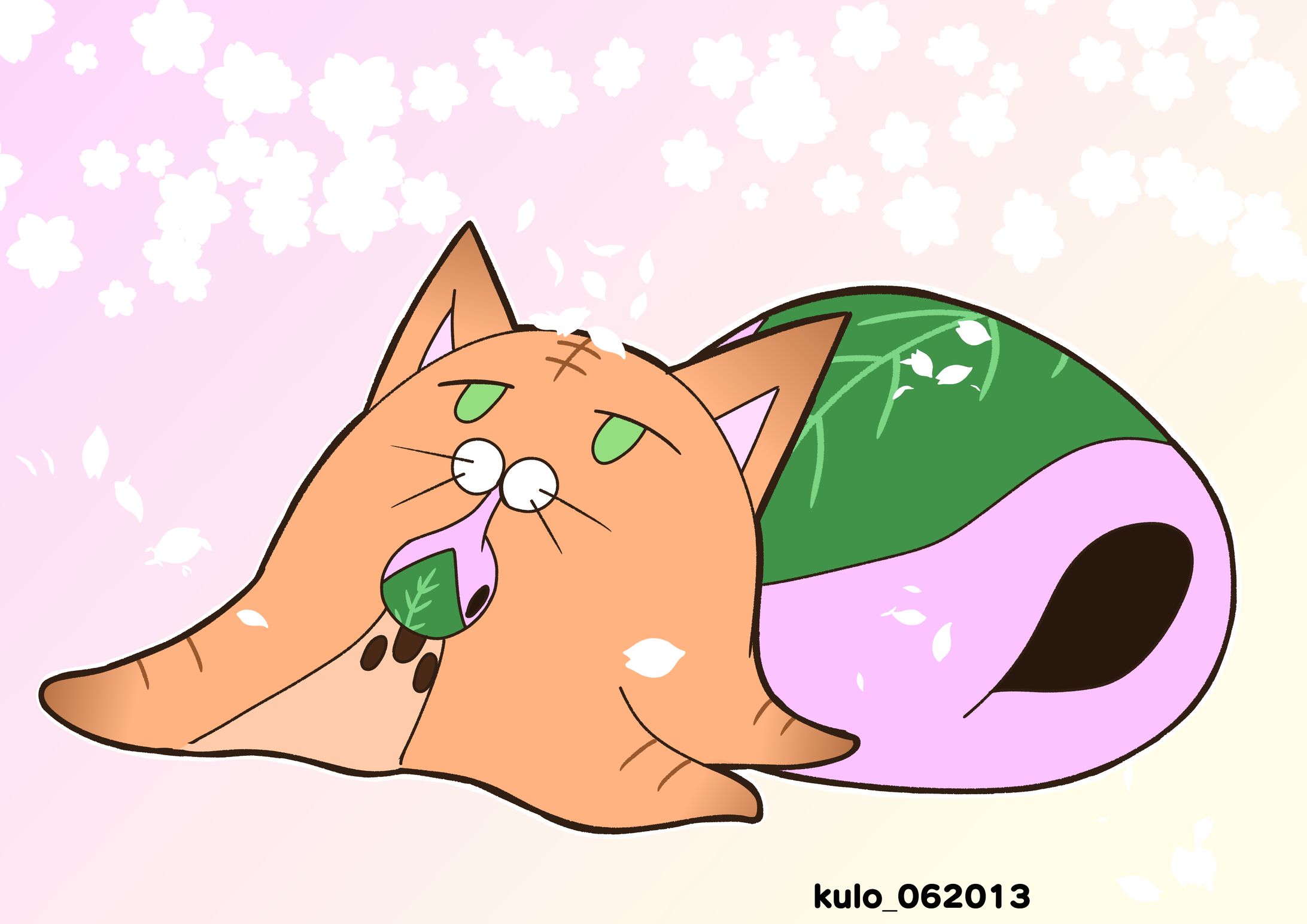 めんにゃこと桜餅-1