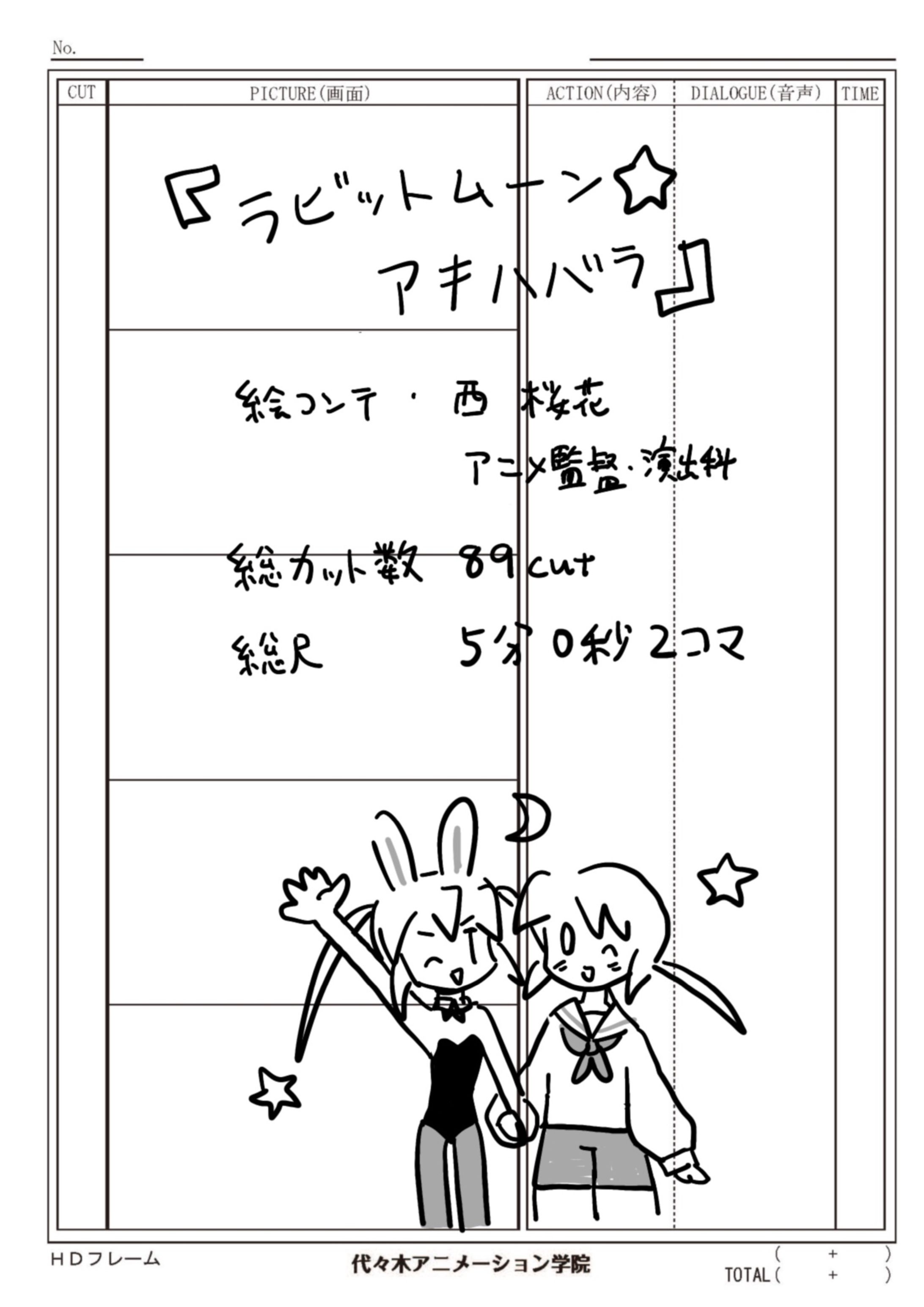 【絵コンテ】本編・ラビットムーン☆アキハバラ-1