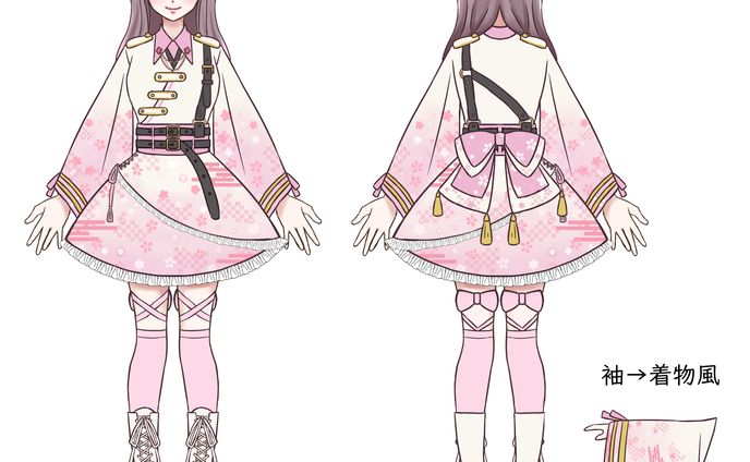 和風×軍服×ロリータキャラデザ