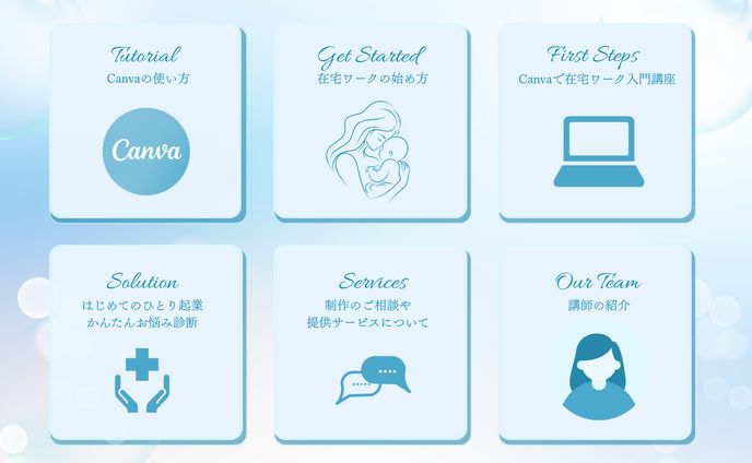 Canvaで在宅ワーク　LINEリッチメニュー