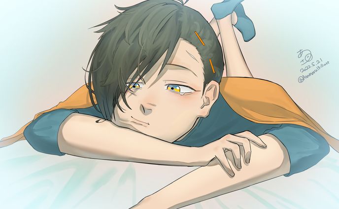 二次創作、白髪