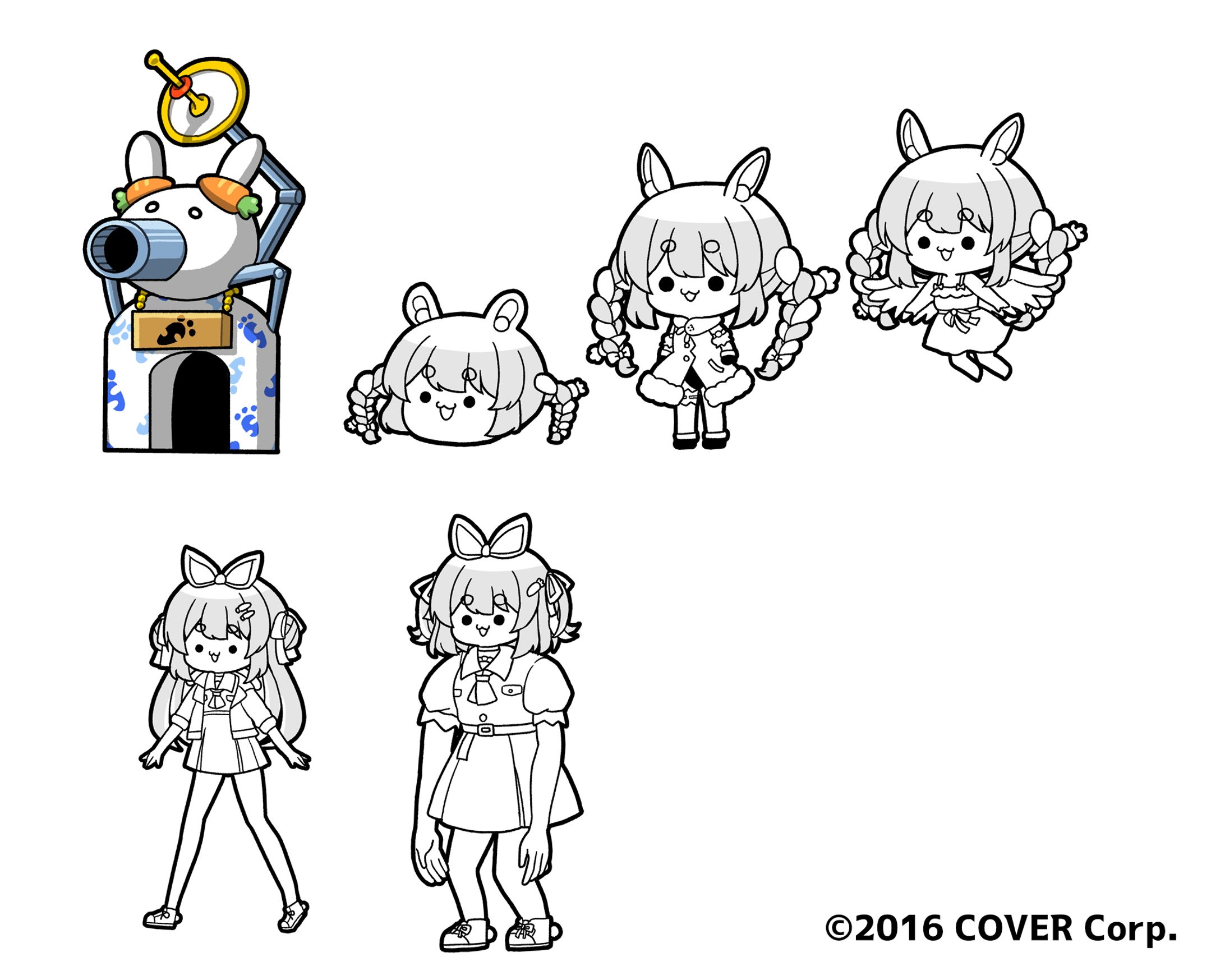 ホロライブ　兎田ぺこら　配信用イラスト-1
